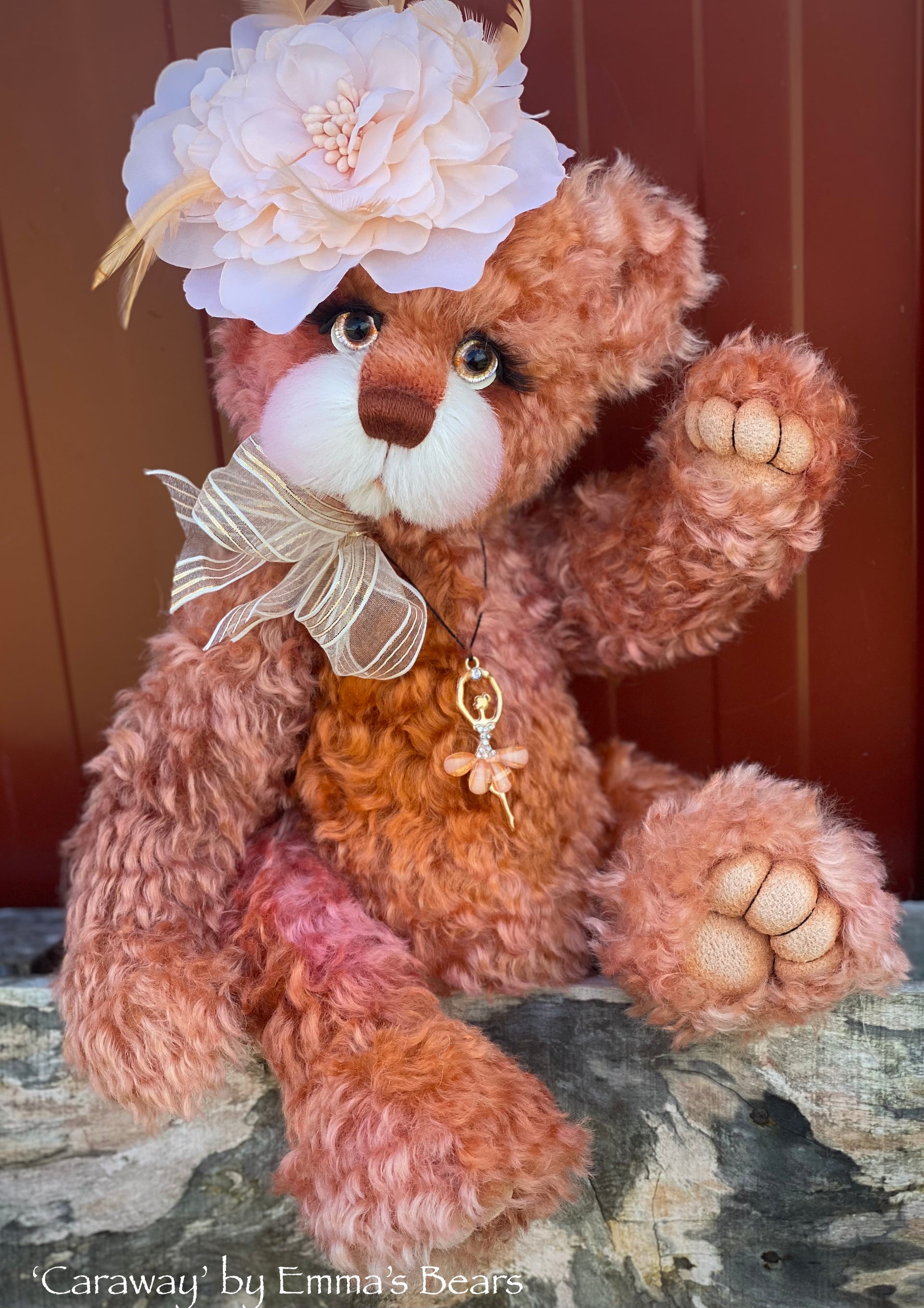 Caraway - 16" Curly Kid Mohair and Alpaca artist bear by Emma's Bears - OOAK