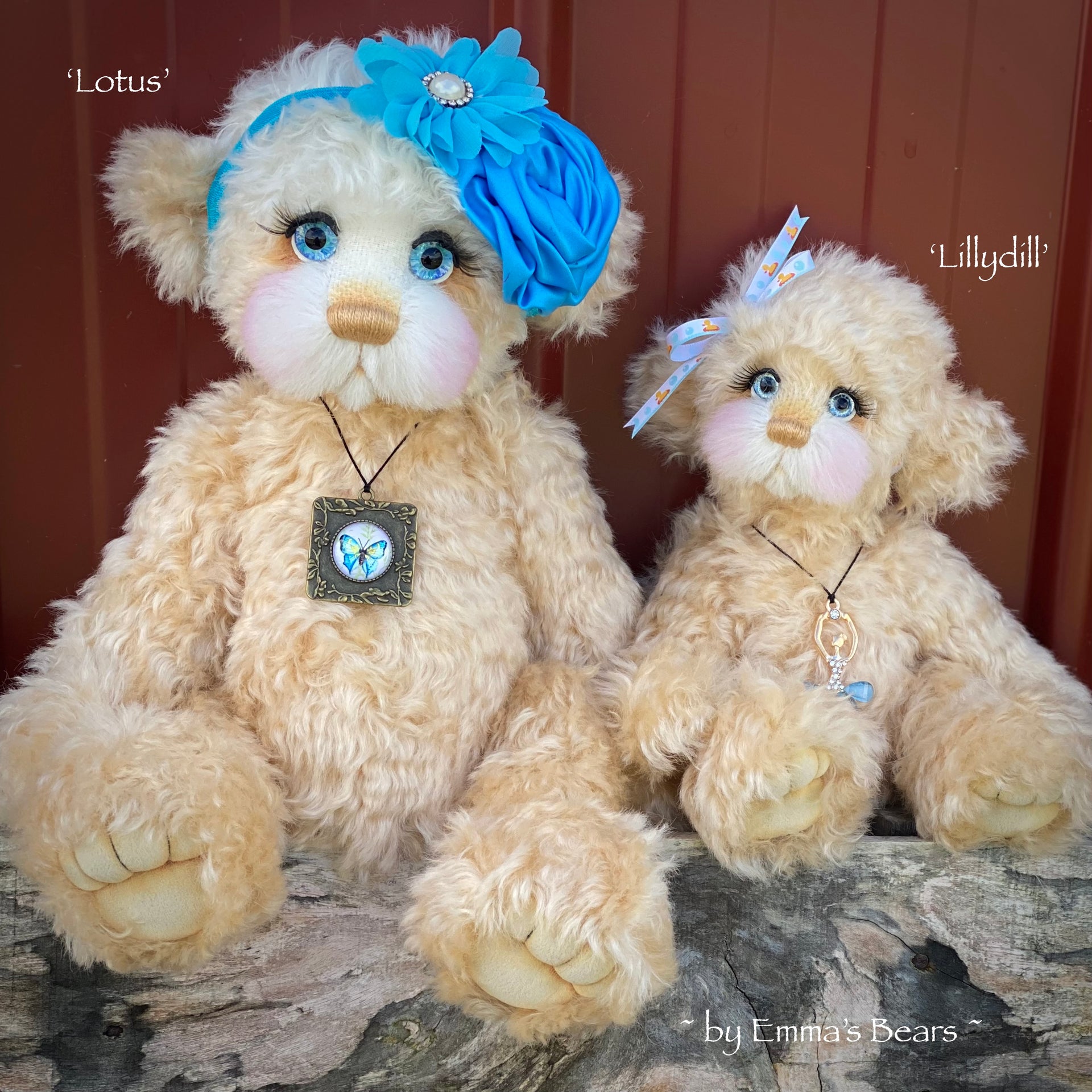 Lillydill - 12" Curly Kid Mohair and Alpaca artist bear by Emma's Bears - OOAK