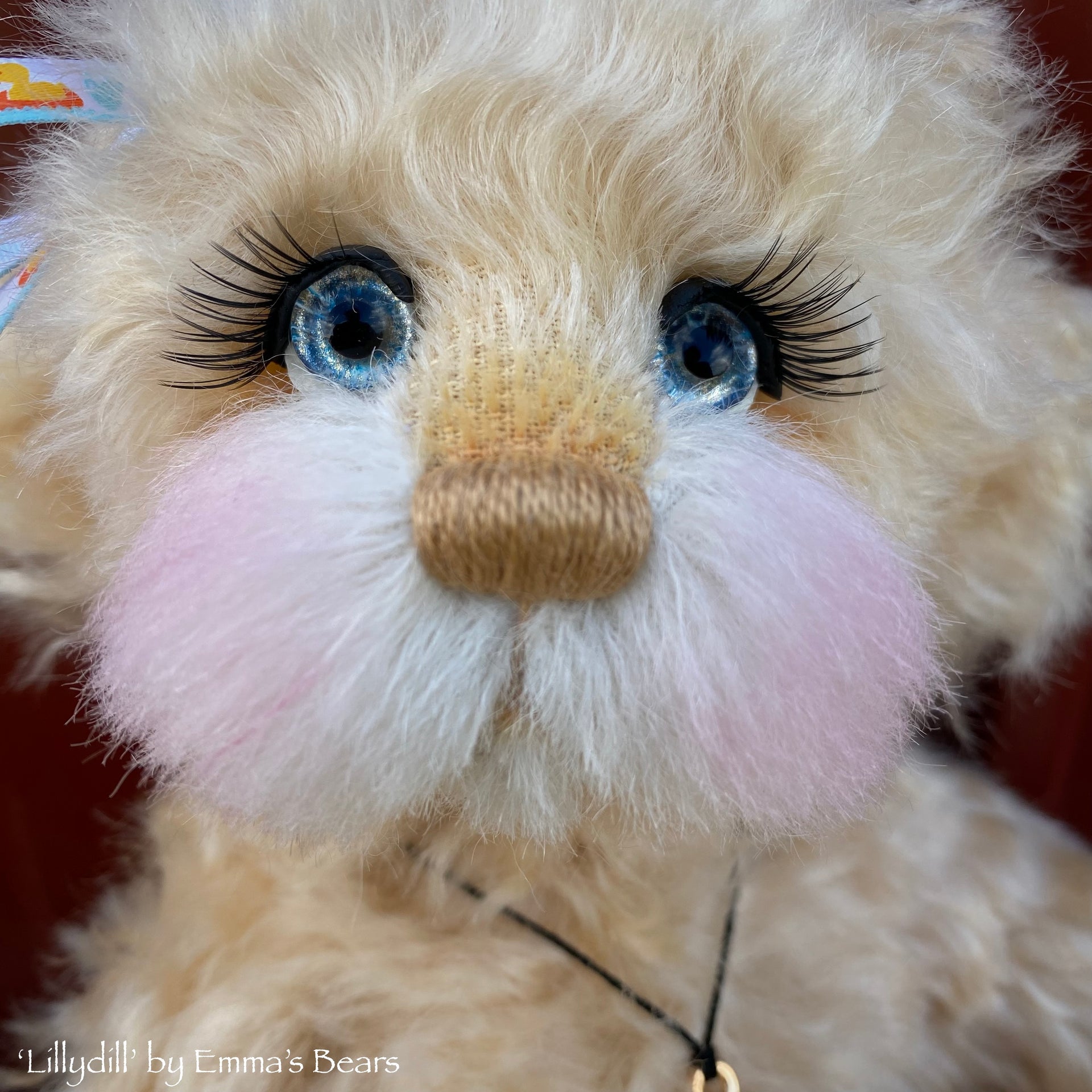 Lillydill - 12" Curly Kid Mohair and Alpaca artist bear by Emma's Bears - OOAK