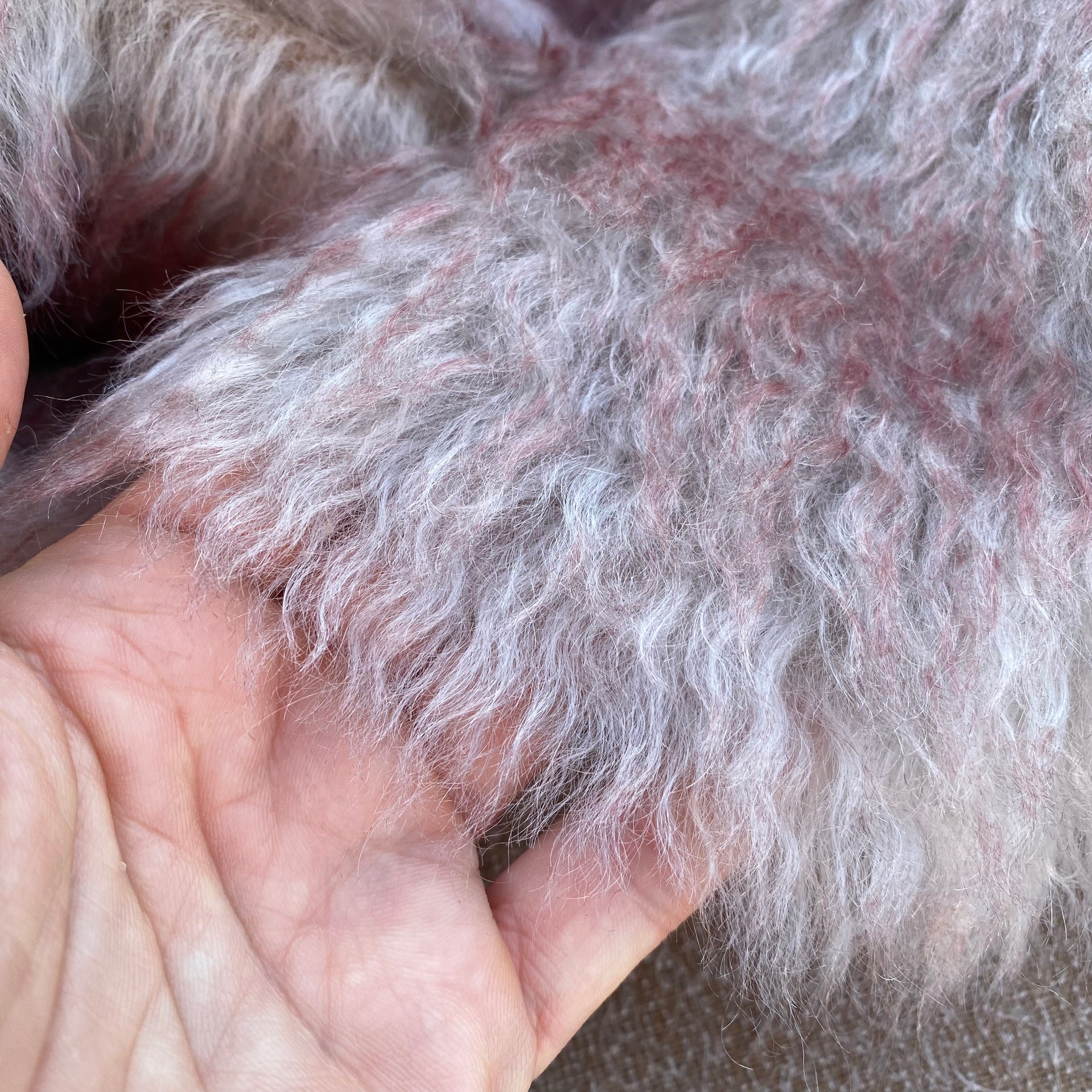 LIMITED Sage Rouge Batik - 40mm Curlylocks Mohair