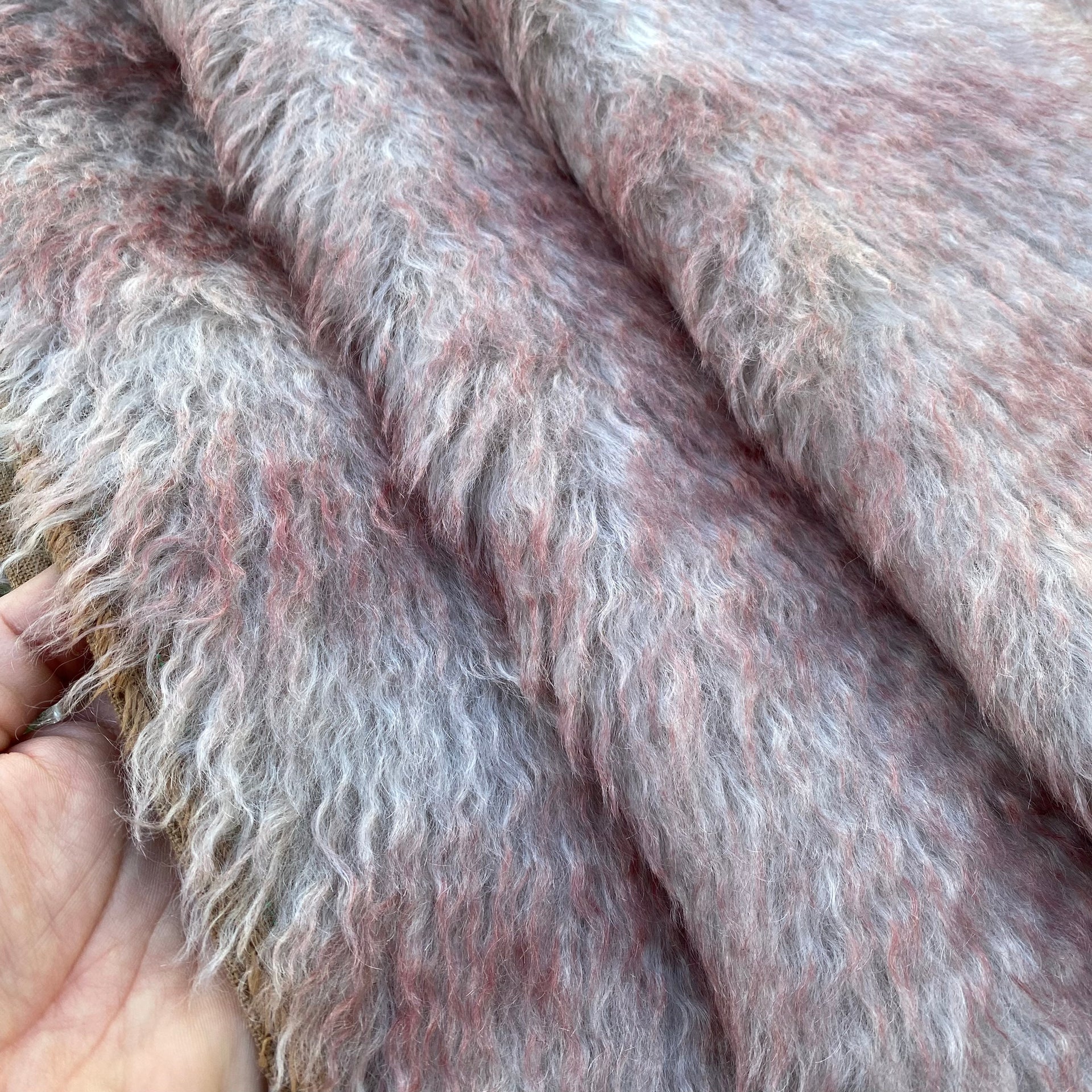 LIMITED Sage Rouge Batik - 40mm Curlylocks Mohair