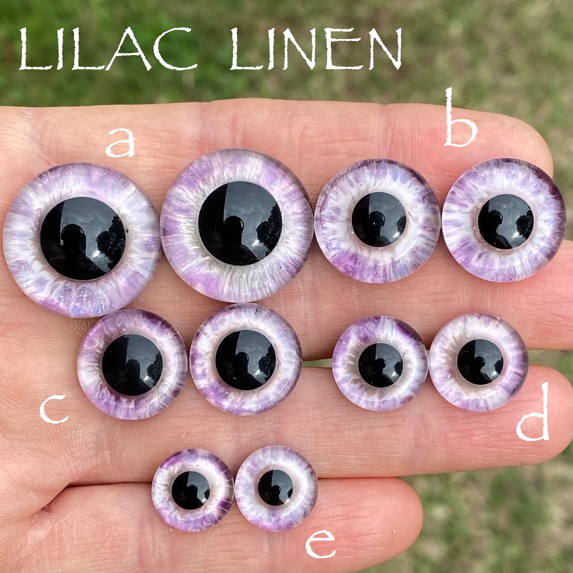 Hand Painted Eyes - Lilac Linen