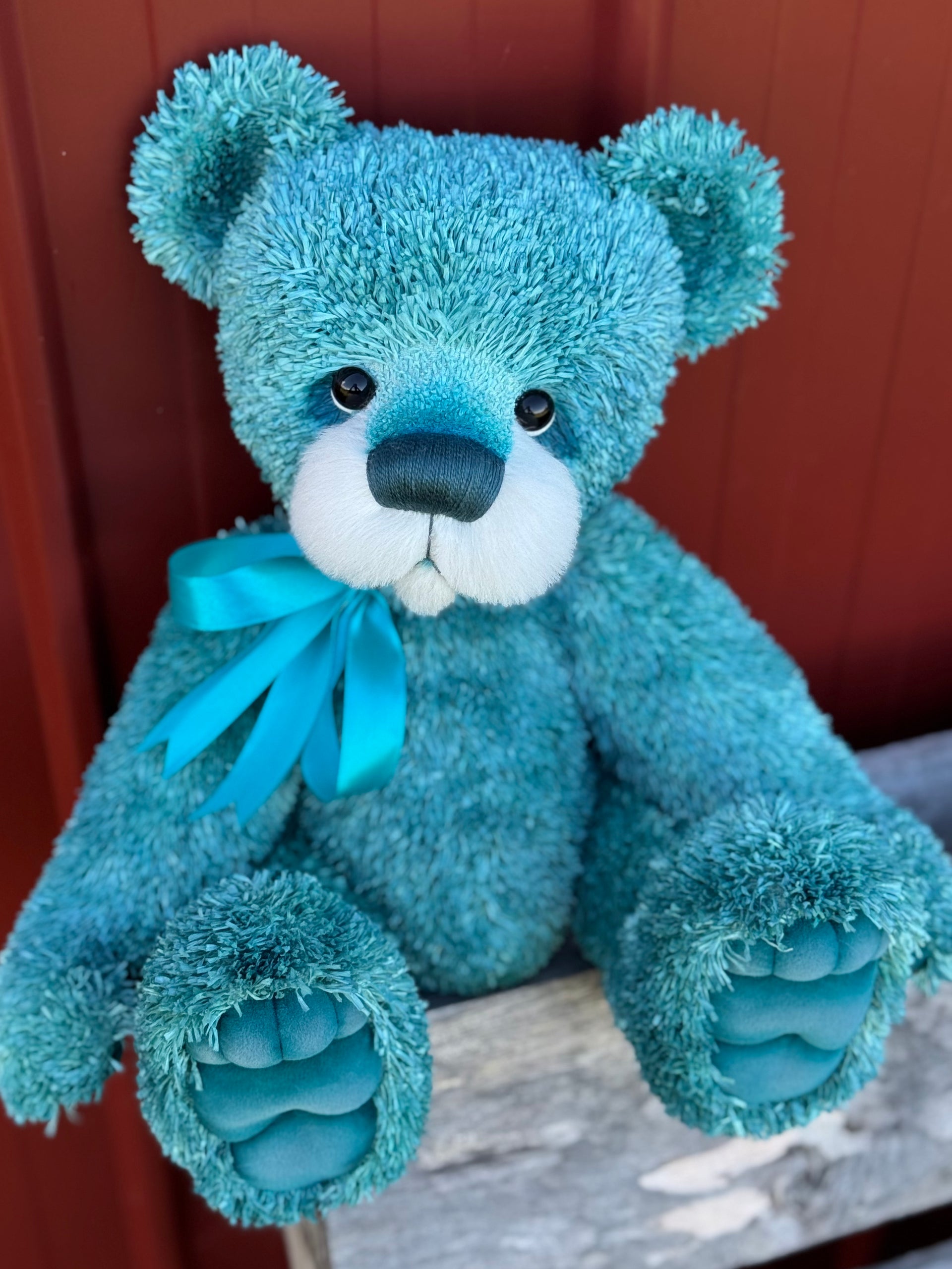 Tarragon - 17" Hand-dyed unique paper fur Artist Bear by Emma's Bears - OOAK