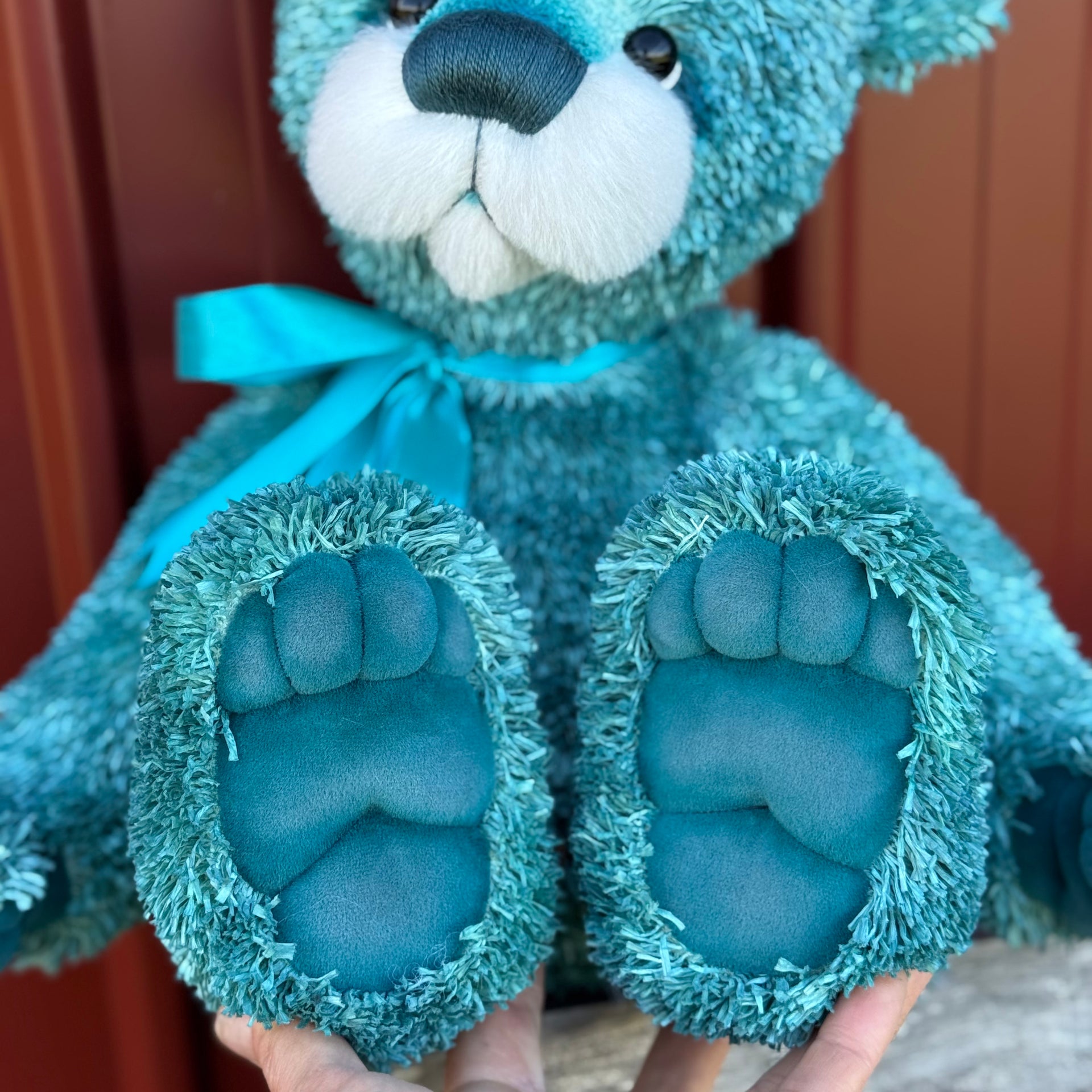 Tarragon - 17" Hand-dyed unique paper fur Artist Bear by Emma's Bears - OOAK