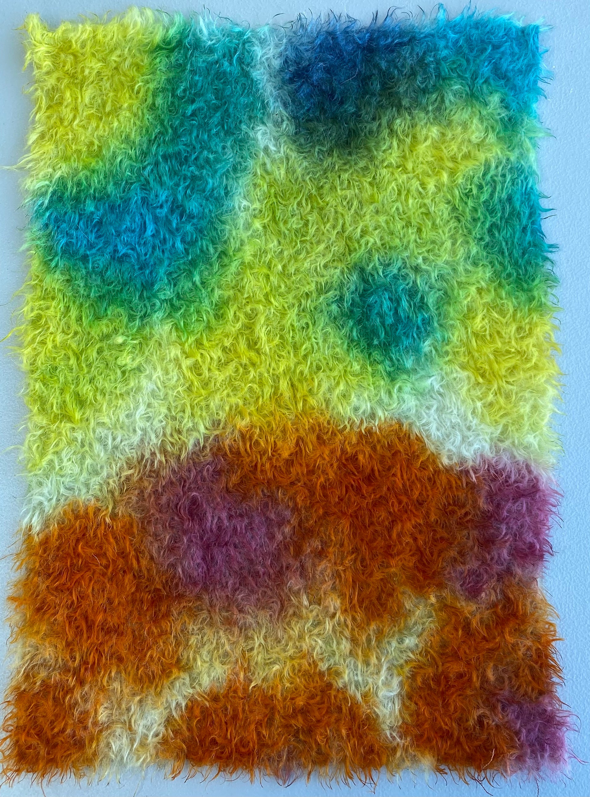 Dense Matted Ratinee Mohair - Hand Dyed Adventure - Fat 1/8m - MAR097