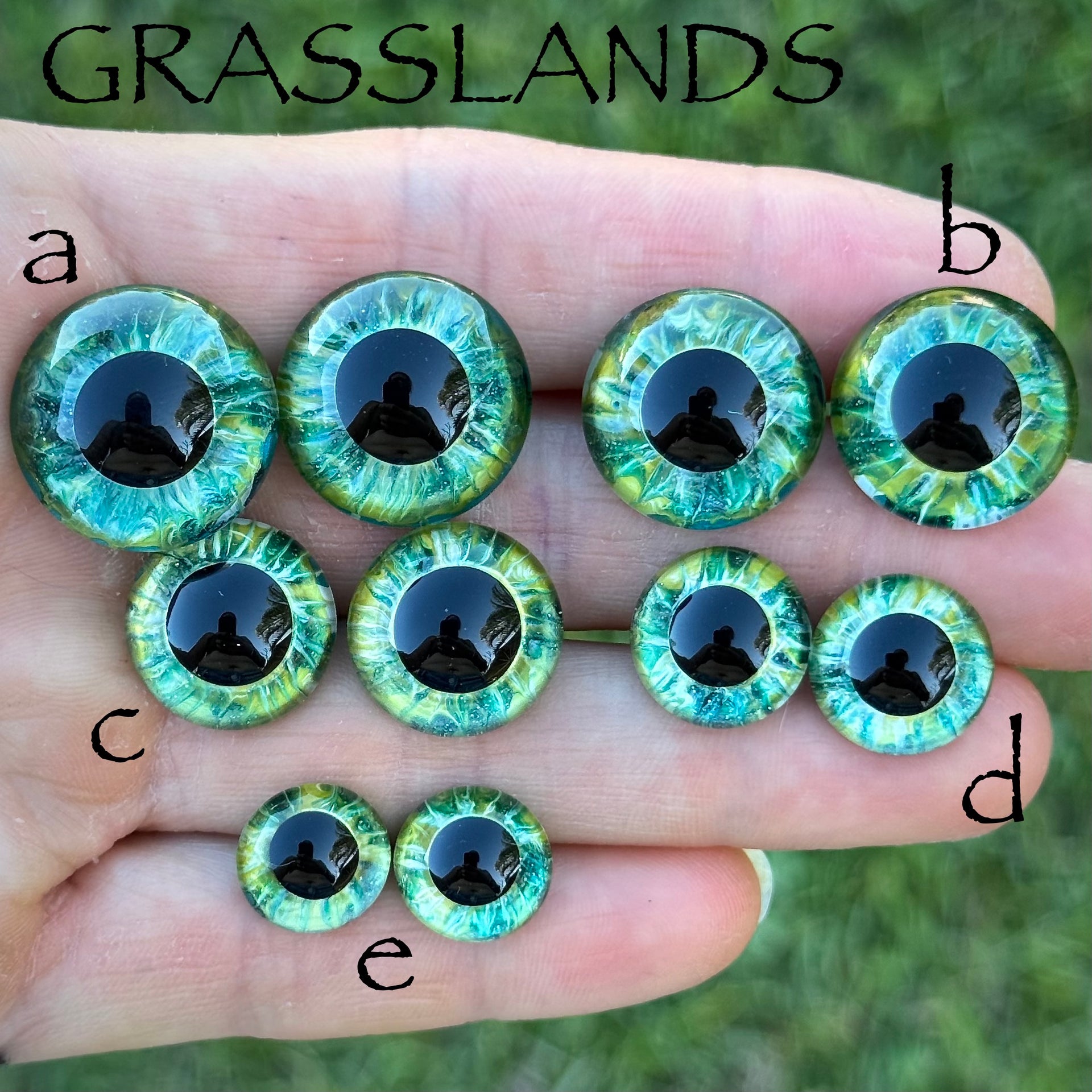 Hand Painted Eyes - Grasslands
