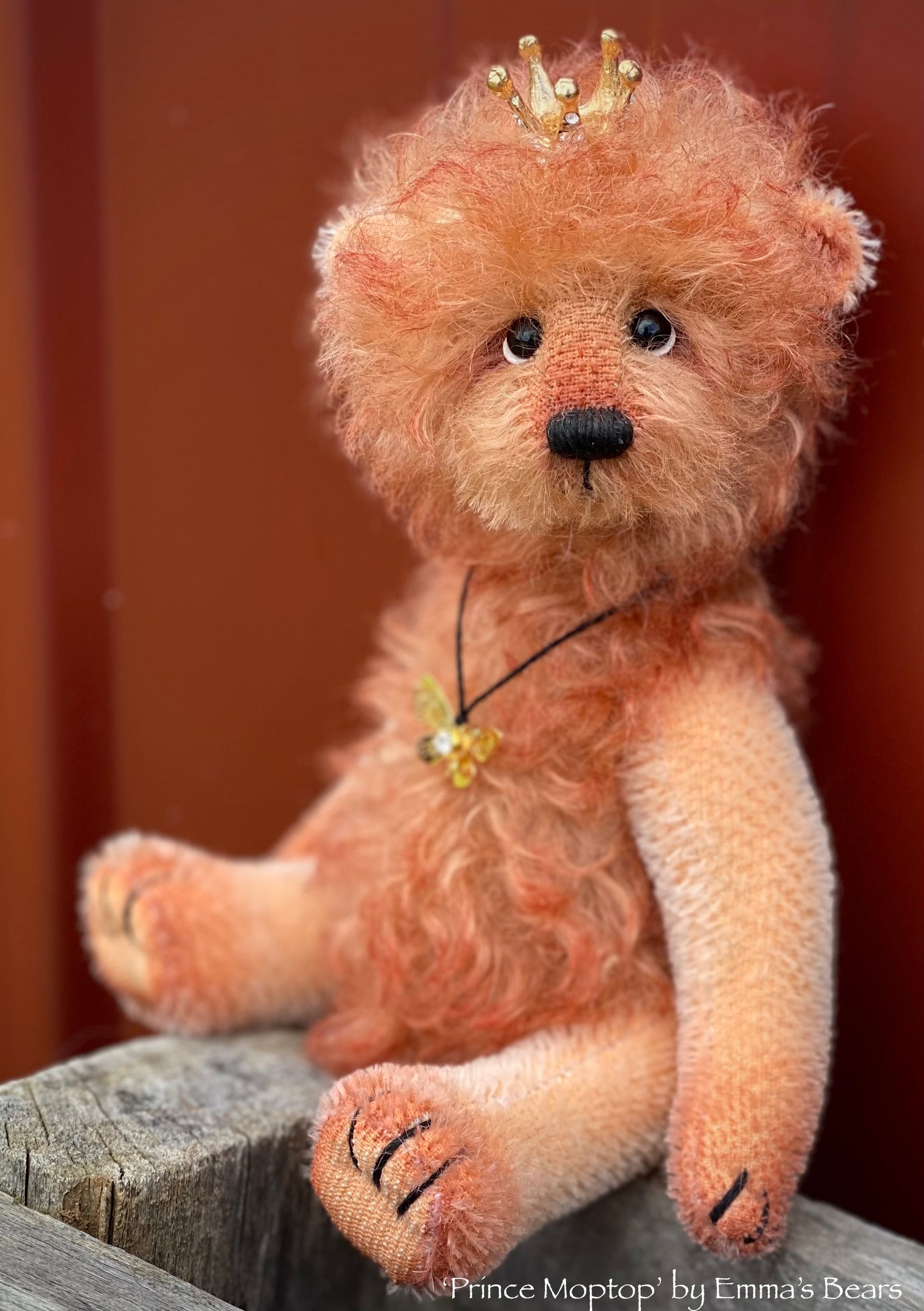 Prince Moptop - 8" Two Tone Mohair Artist Bear by Emma's Bears - OOAK