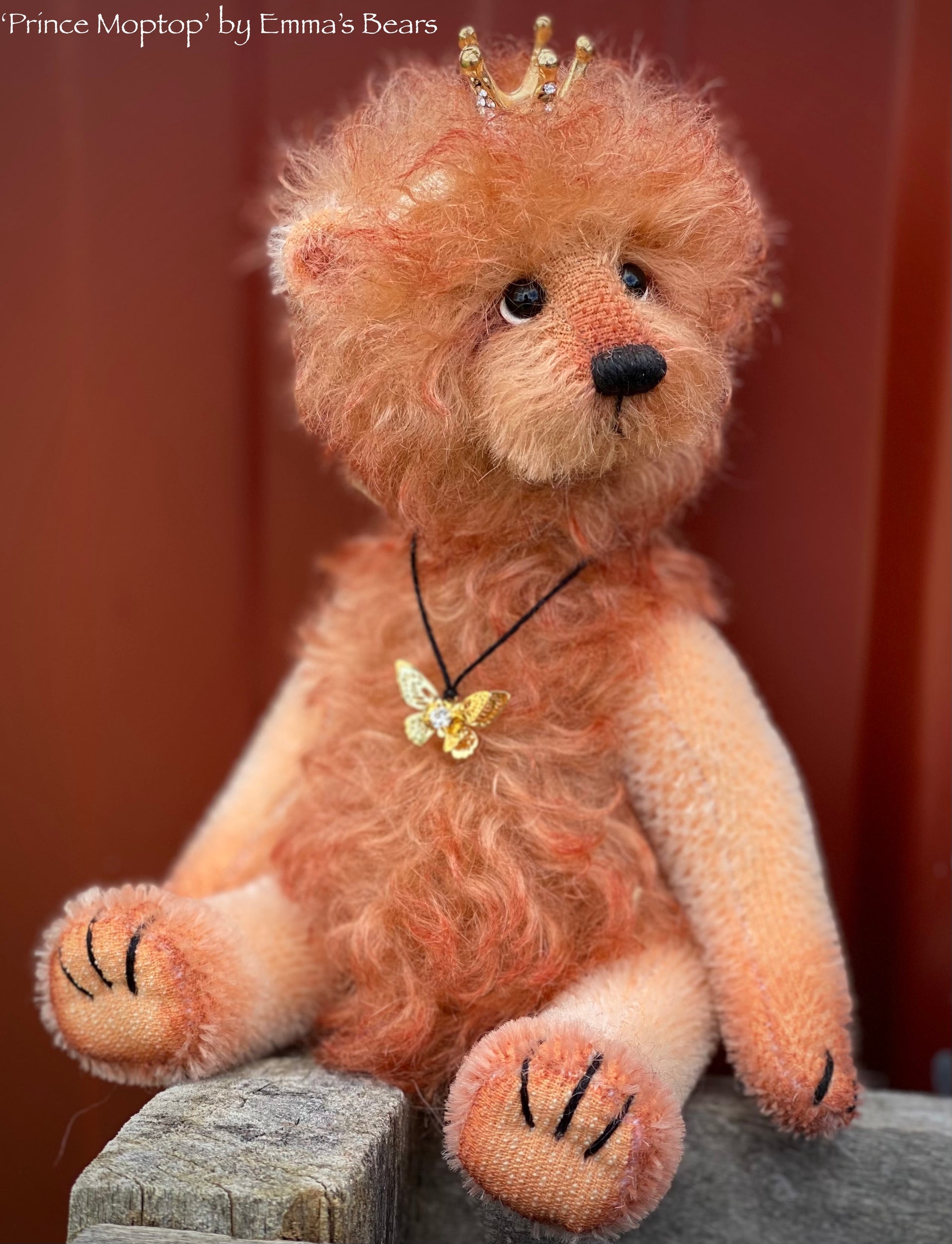 Prince Moptop - 8" Two Tone Mohair Artist Bear by Emma's Bears - OOAK