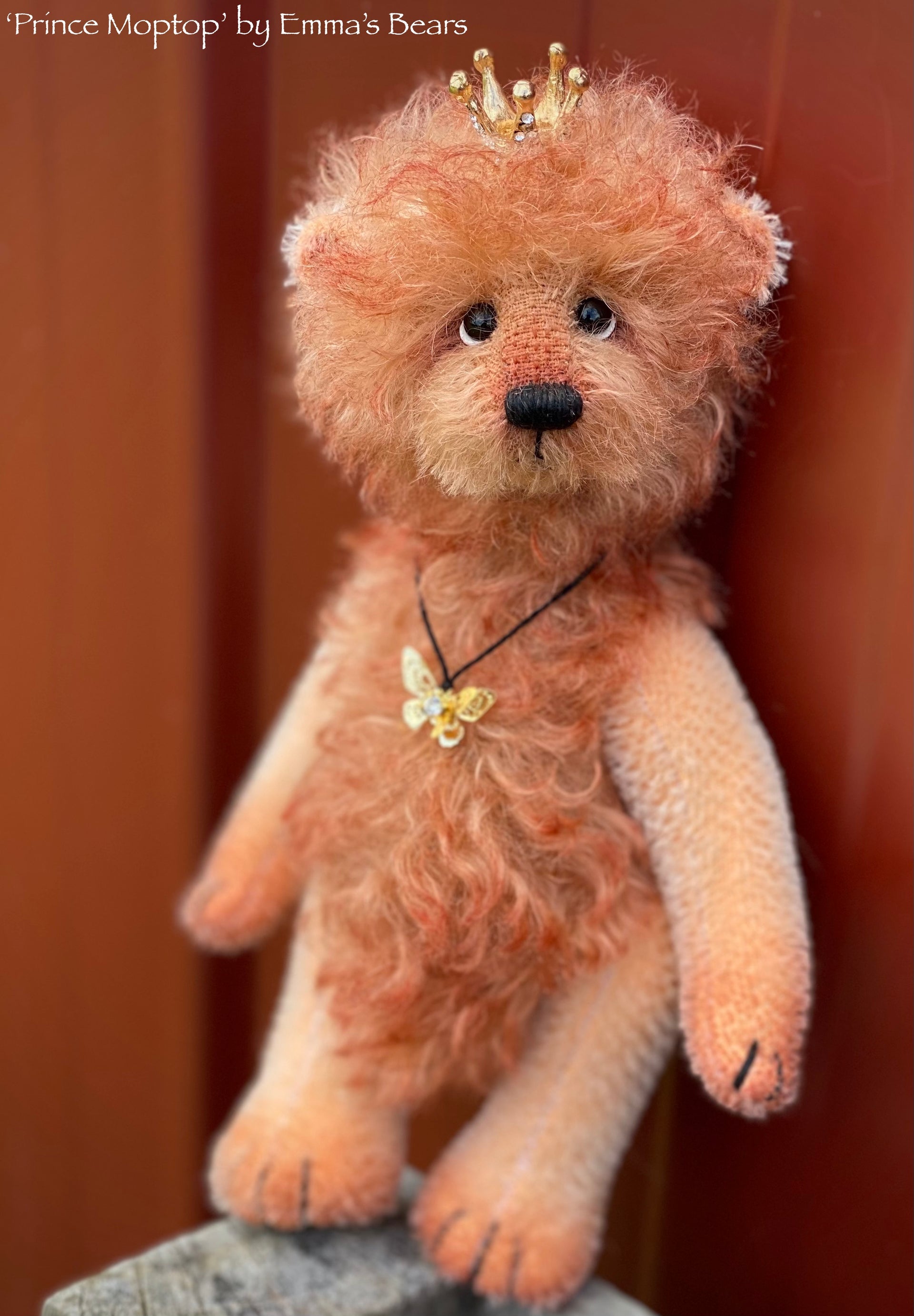 Prince Moptop - 8" Two Tone Mohair Artist Bear by Emma's Bears - OOAK