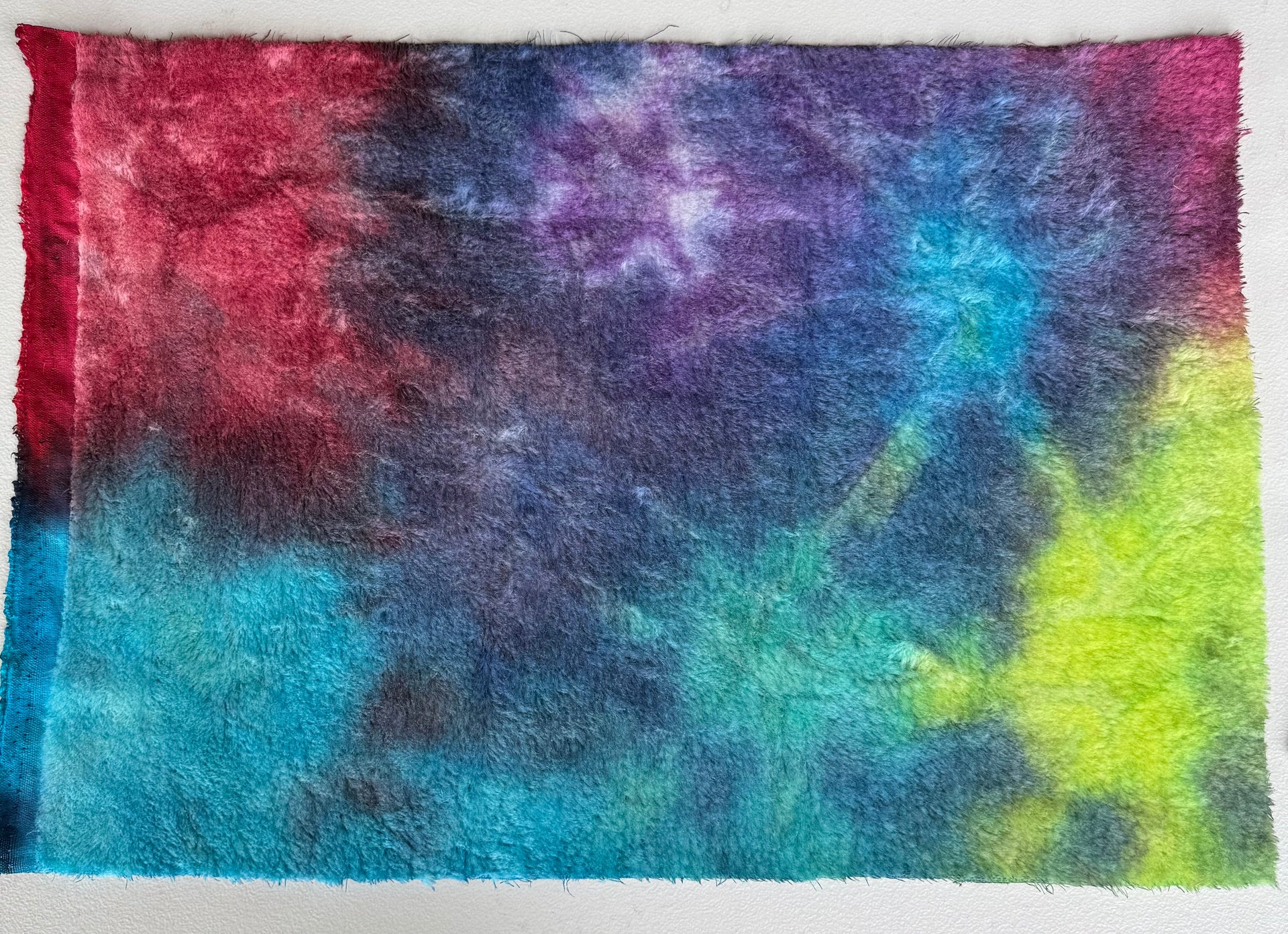 10mm Alpaca - Hand Dyed Abstract Watercolour - Fat 1/4m - DEC065