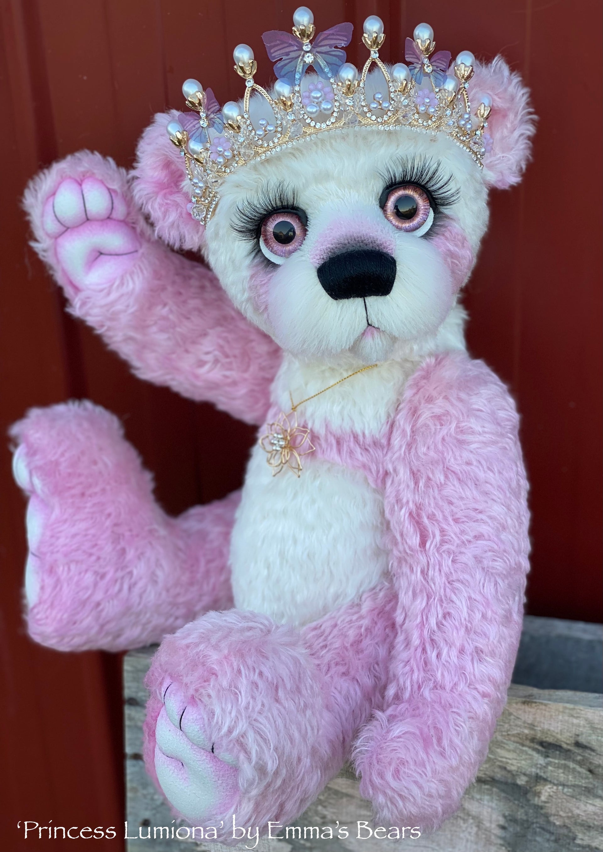 Princess Lumiona - 18" Hand-Dyed Mohair/Viscose blend Bear by Emma's Bears - OOAK