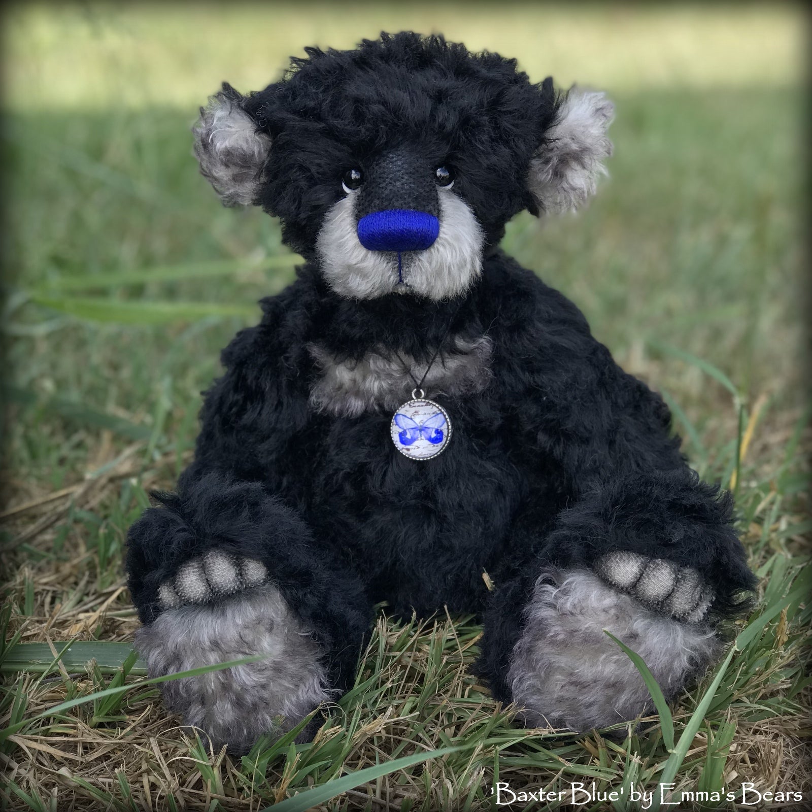 Baxter Blue - 15in MOHAIR Artist Bear by Emmas Bears - OOAK