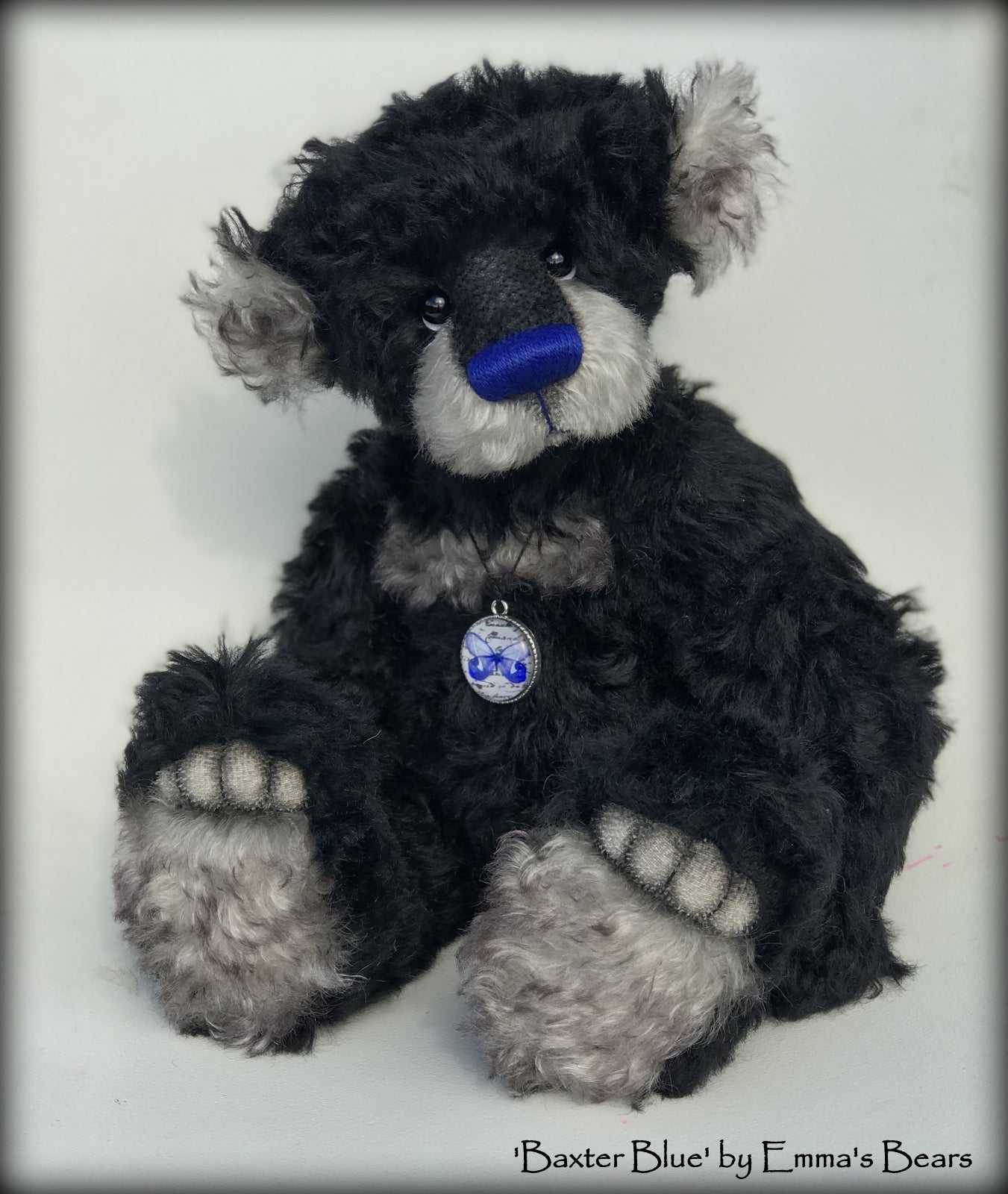 Baxter Blue - 15in MOHAIR Artist Bear by Emmas Bears - OOAK