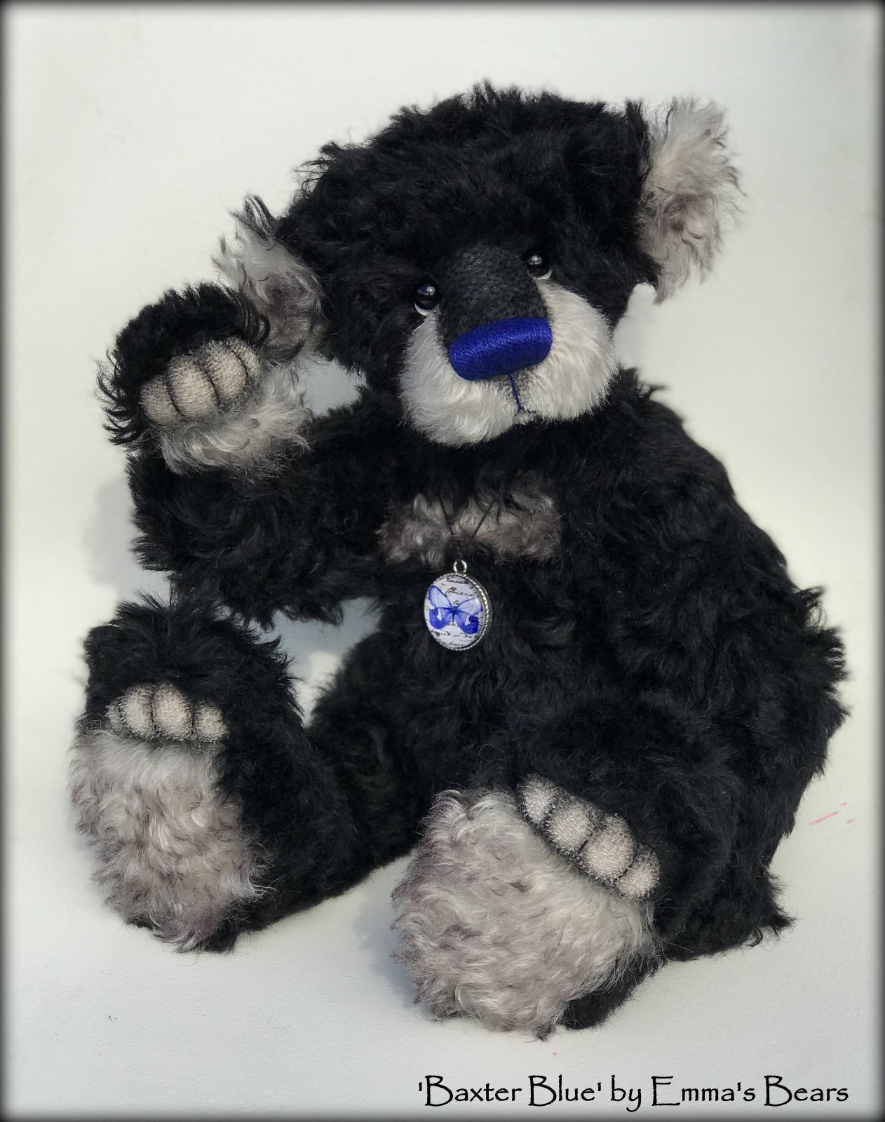 Baxter Blue - 15in MOHAIR Artist Bear by Emmas Bears - OOAK