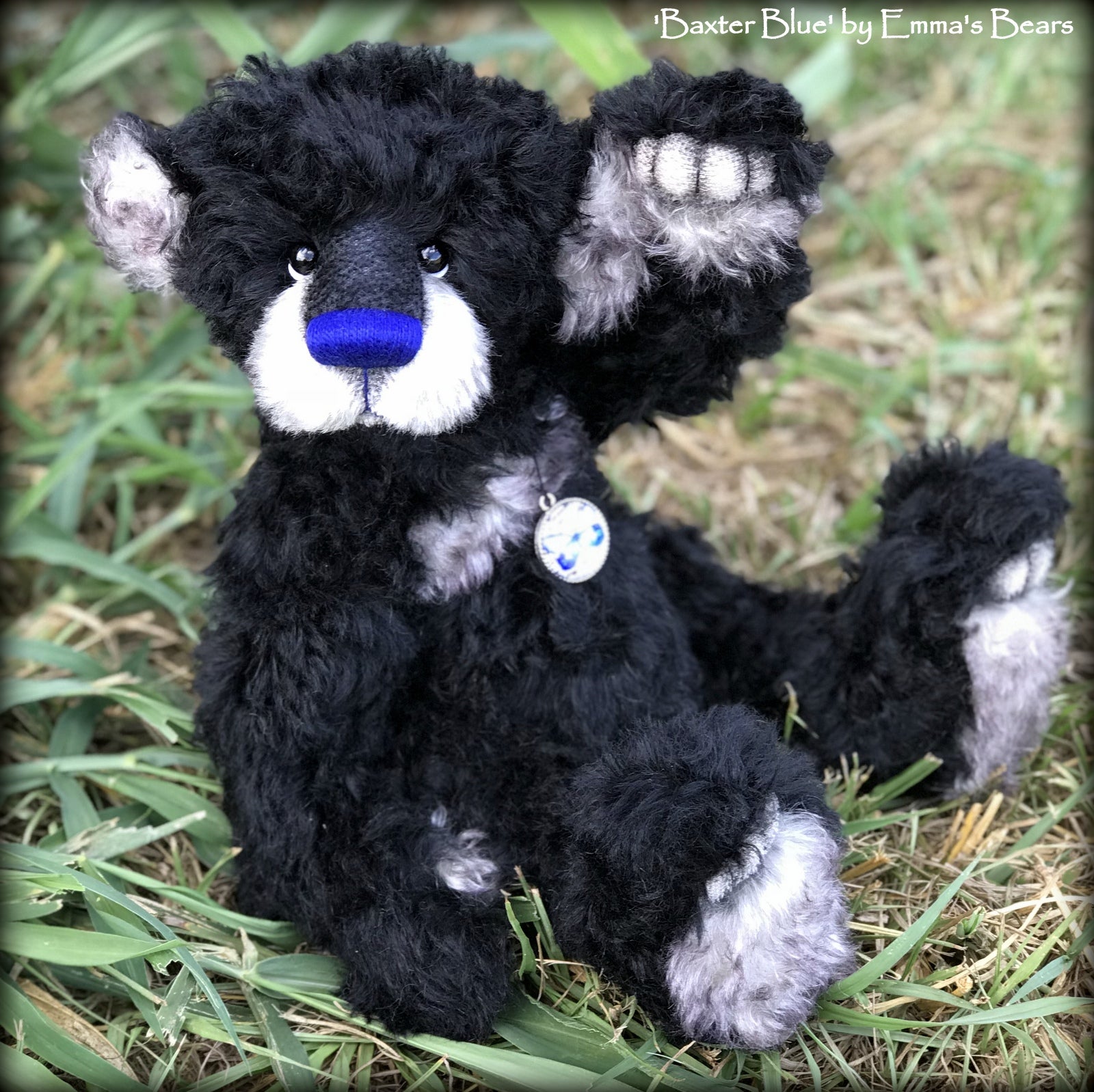 Baxter Blue - 15in MOHAIR Artist Bear by Emmas Bears - OOAK