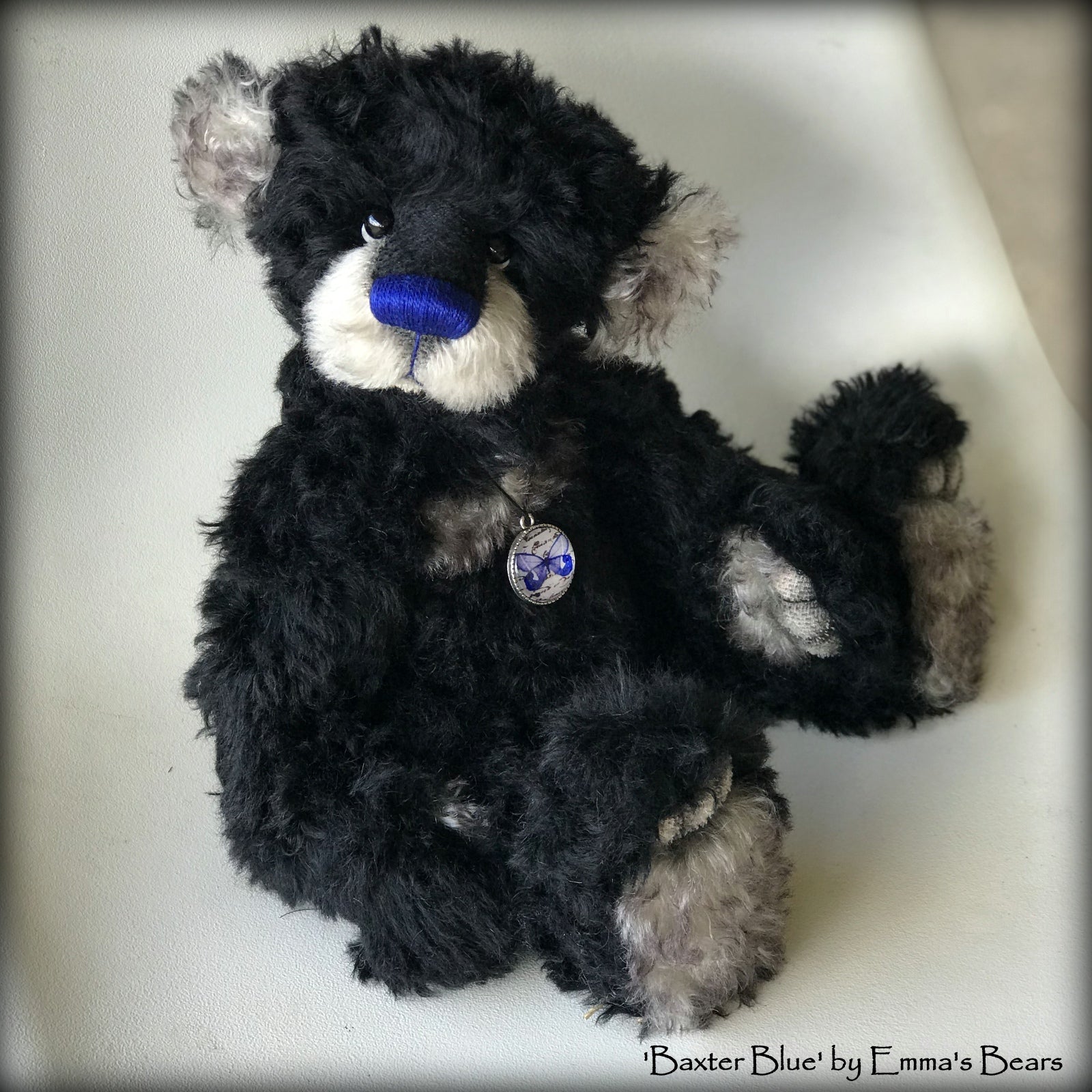 Baxter Blue - 15in MOHAIR Artist Bear by Emmas Bears - OOAK