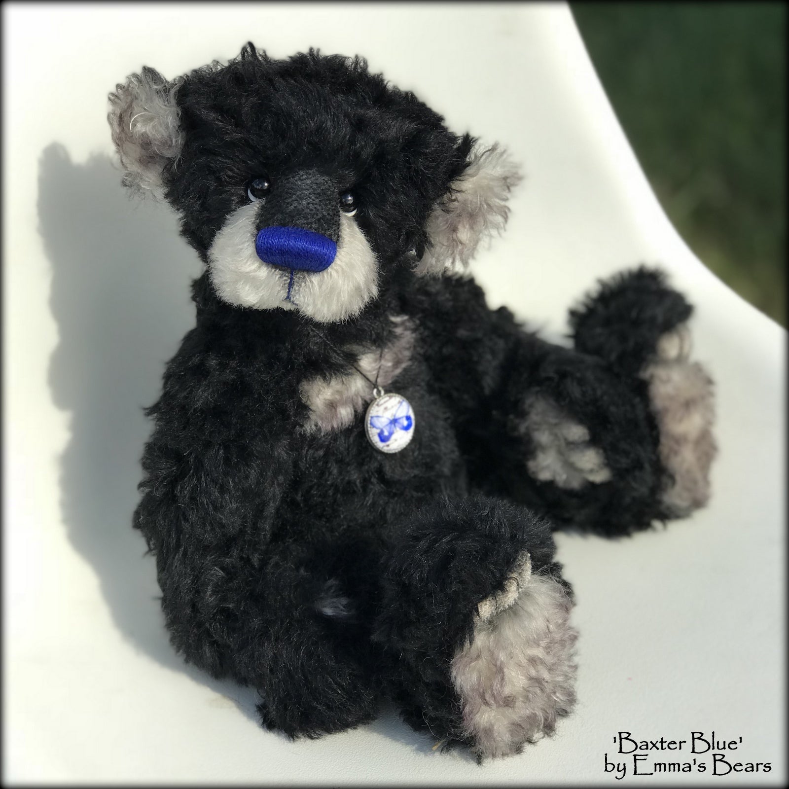 Baxter Blue - 15in MOHAIR Artist Bear by Emmas Bears - OOAK