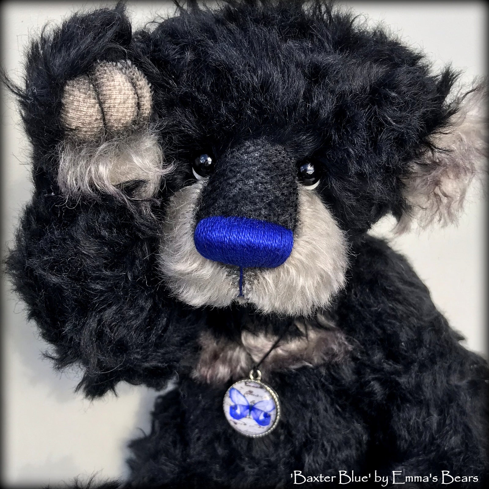 Baxter Blue - 15in MOHAIR Artist Bear by Emmas Bears - OOAK