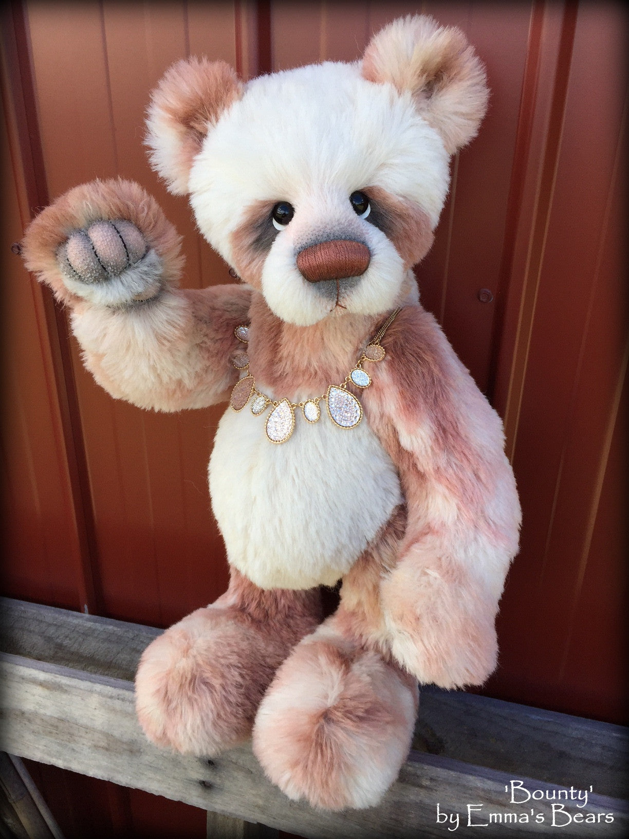 Bounty - 22" large hand-dyed ALPACA artist bear  - OOAK by Emma's Bears