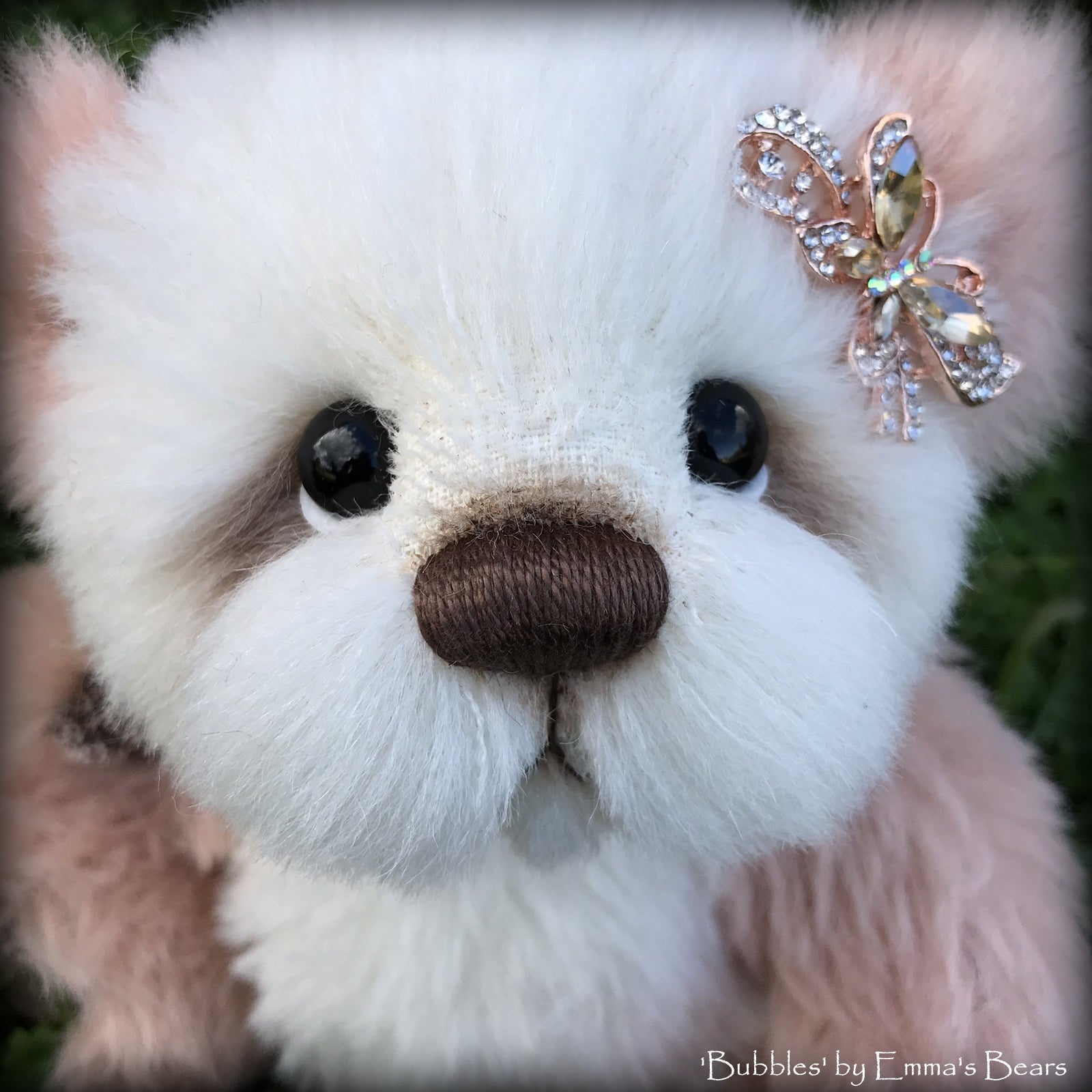 Bubbles - 9" Long-pile Alpaca Artist Bear by Emma's Bears - OOAK