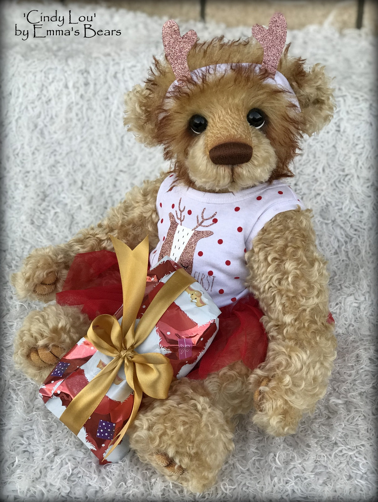 Cindy Lou - 21" Christmas 2018 Toddler Artist Bear by Emma's Bears - OOAK