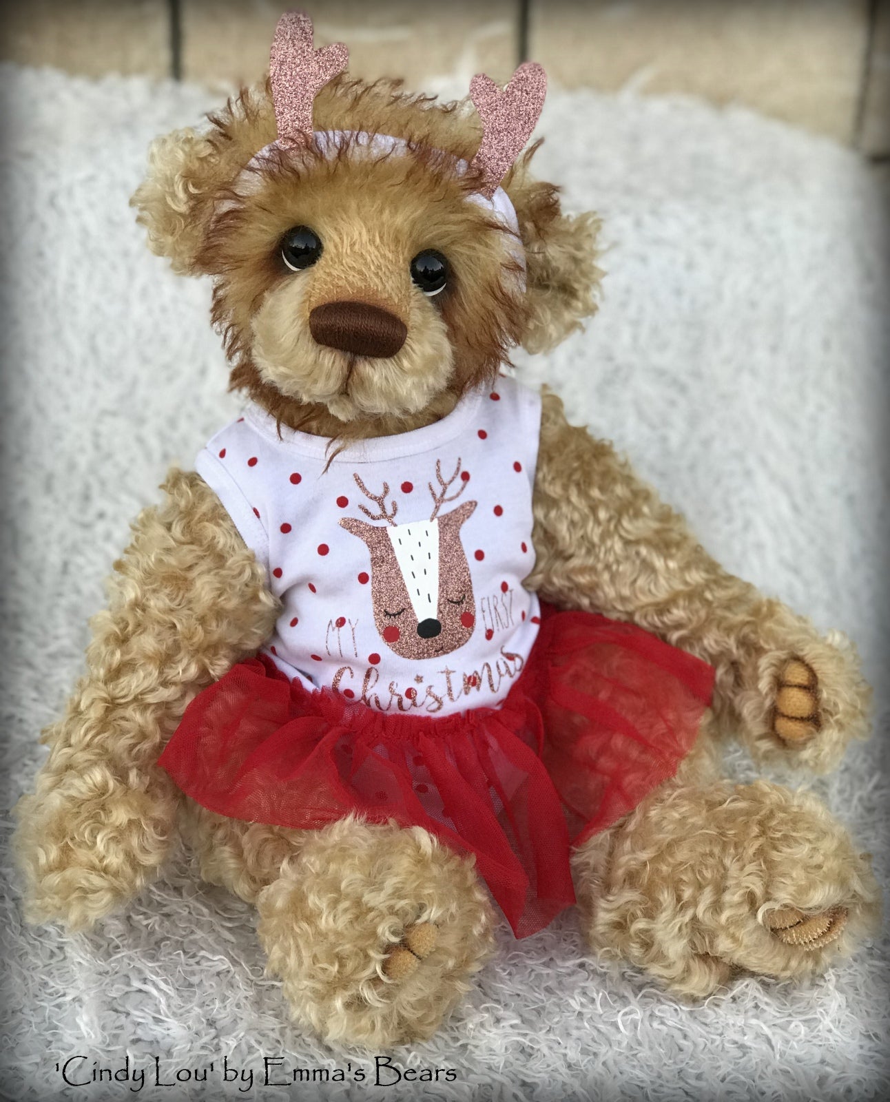 Cindy Lou - 21" Christmas 2018 Toddler Artist Bear by Emma's Bears - OOAK