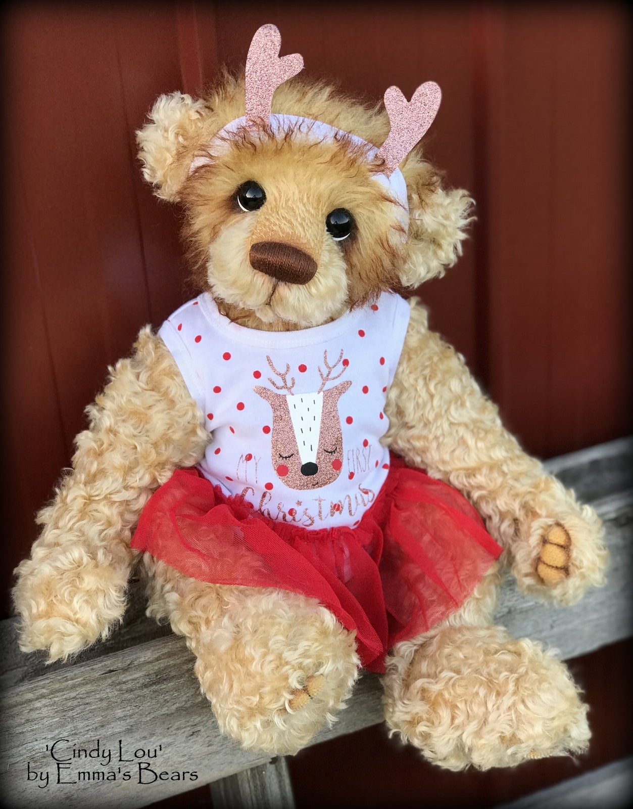 Cindy Lou - 21" Christmas 2018 Toddler Artist Bear by Emma's Bears - OOAK