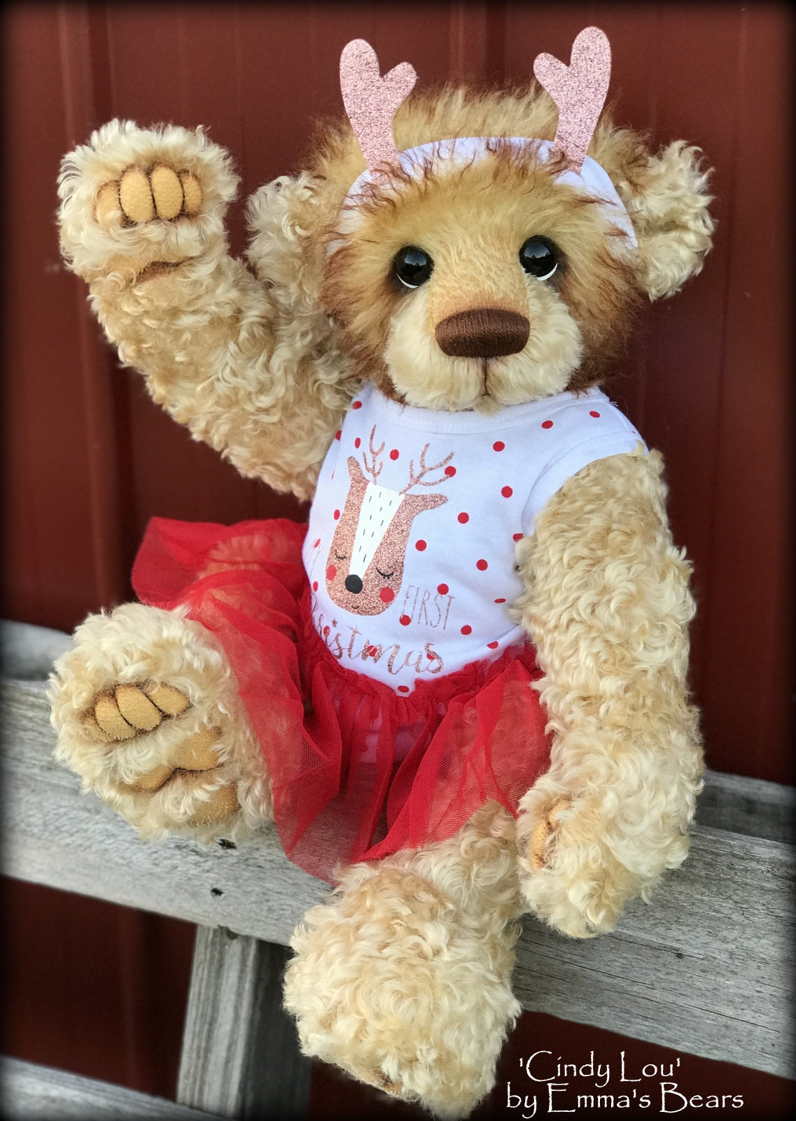 Cindy Lou - 21" Christmas 2018 Toddler Artist Bear by Emma's Bears - OOAK