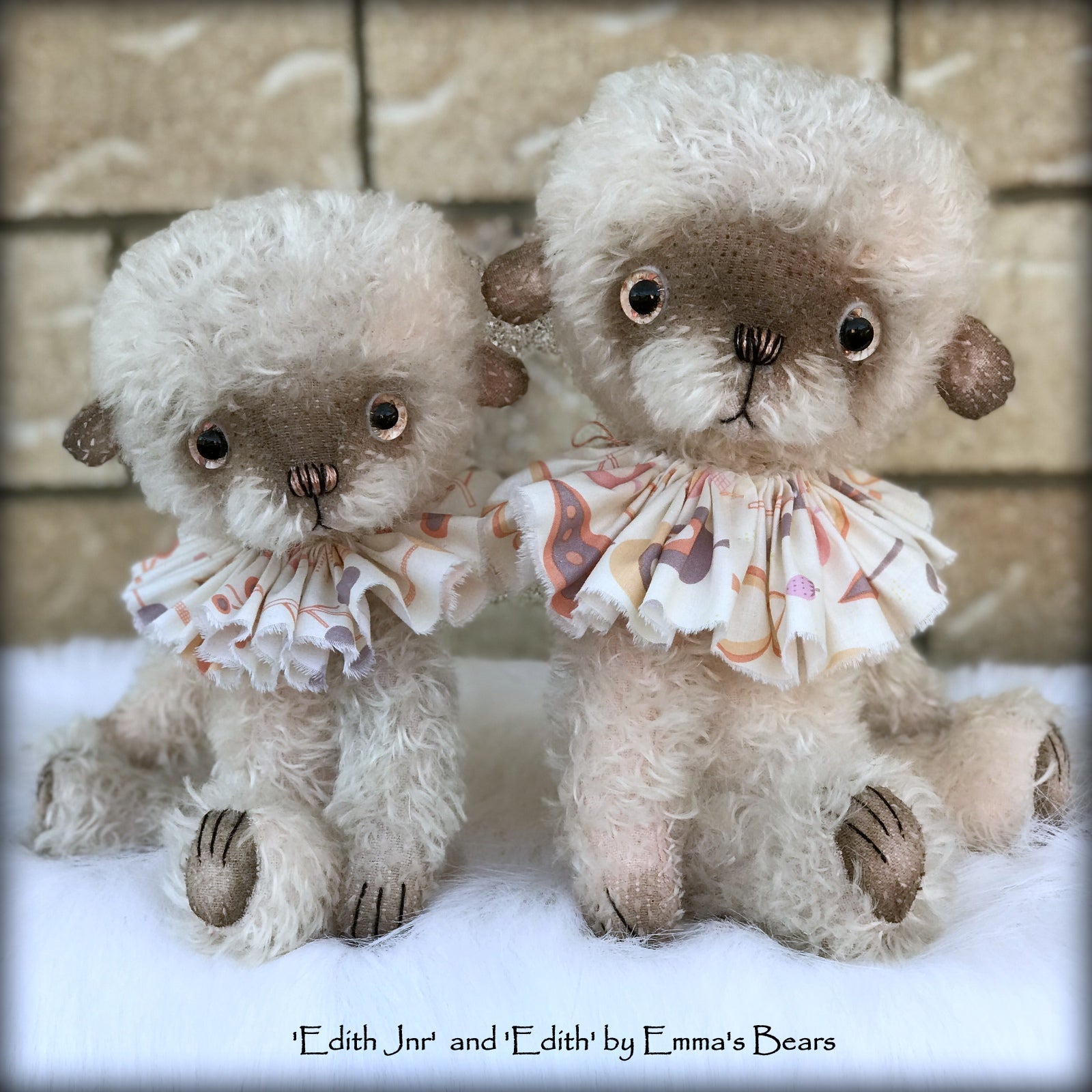 Edith - 13" hand-dyed double thick mohair Artist Bear by Emma's Bears - Limited Edition