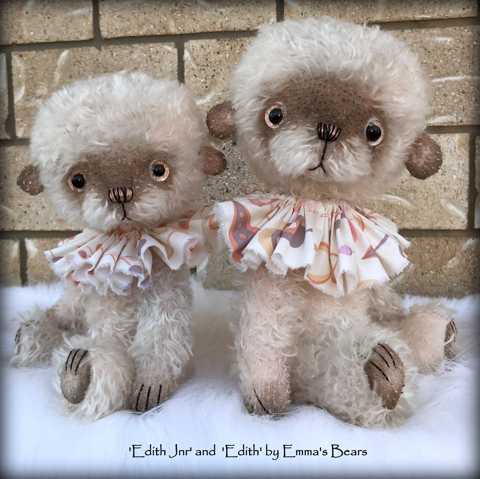 Edith - 13" hand-dyed double thick mohair Artist Bear by Emma's Bears - Limited Edition