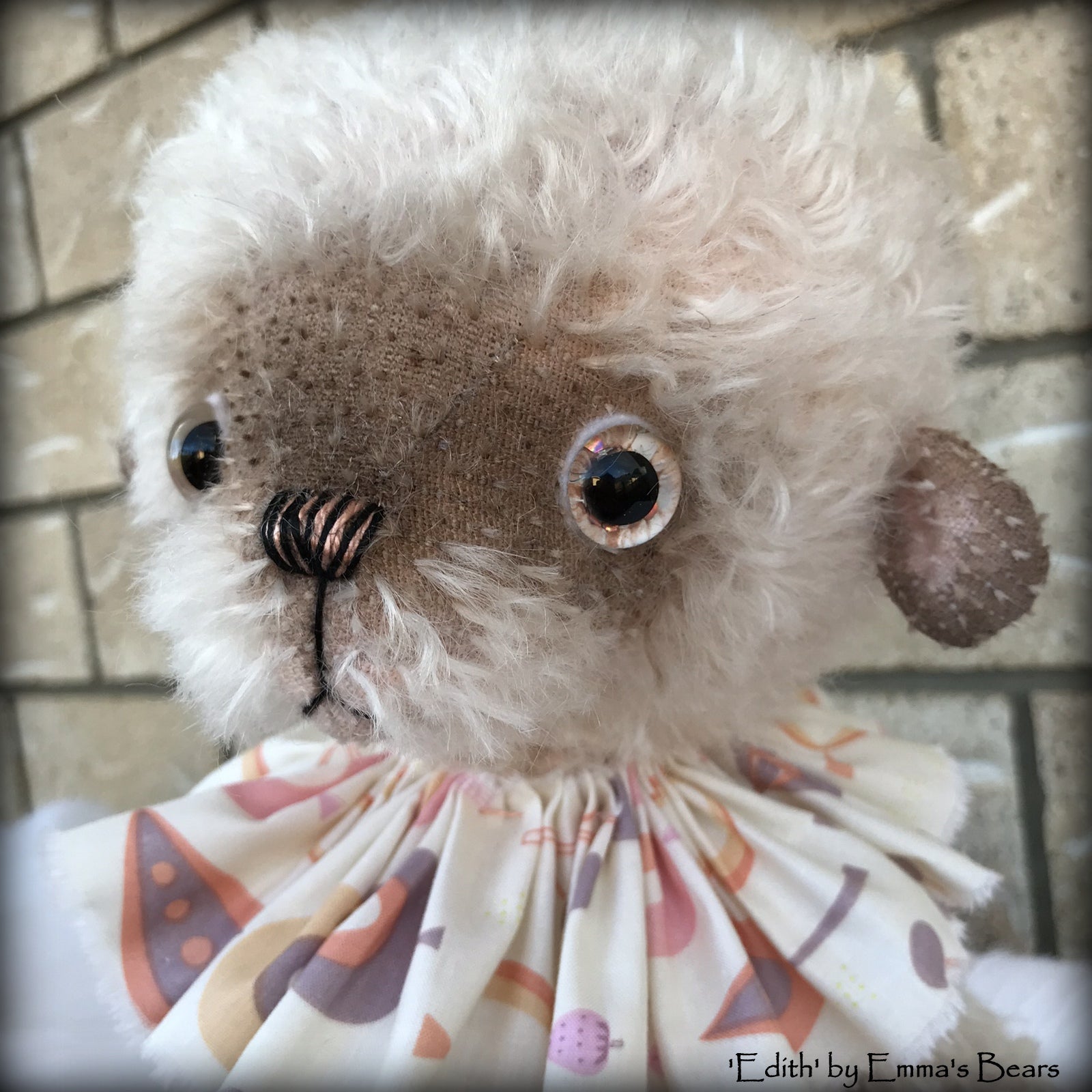 Edith - 13" hand-dyed double thick mohair Artist Bear by Emma's Bears - Limited Edition