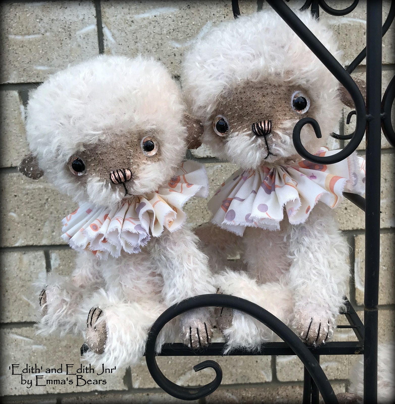 Edith - 13" hand-dyed double thick mohair Artist Bear by Emma's Bears - Limited Edition