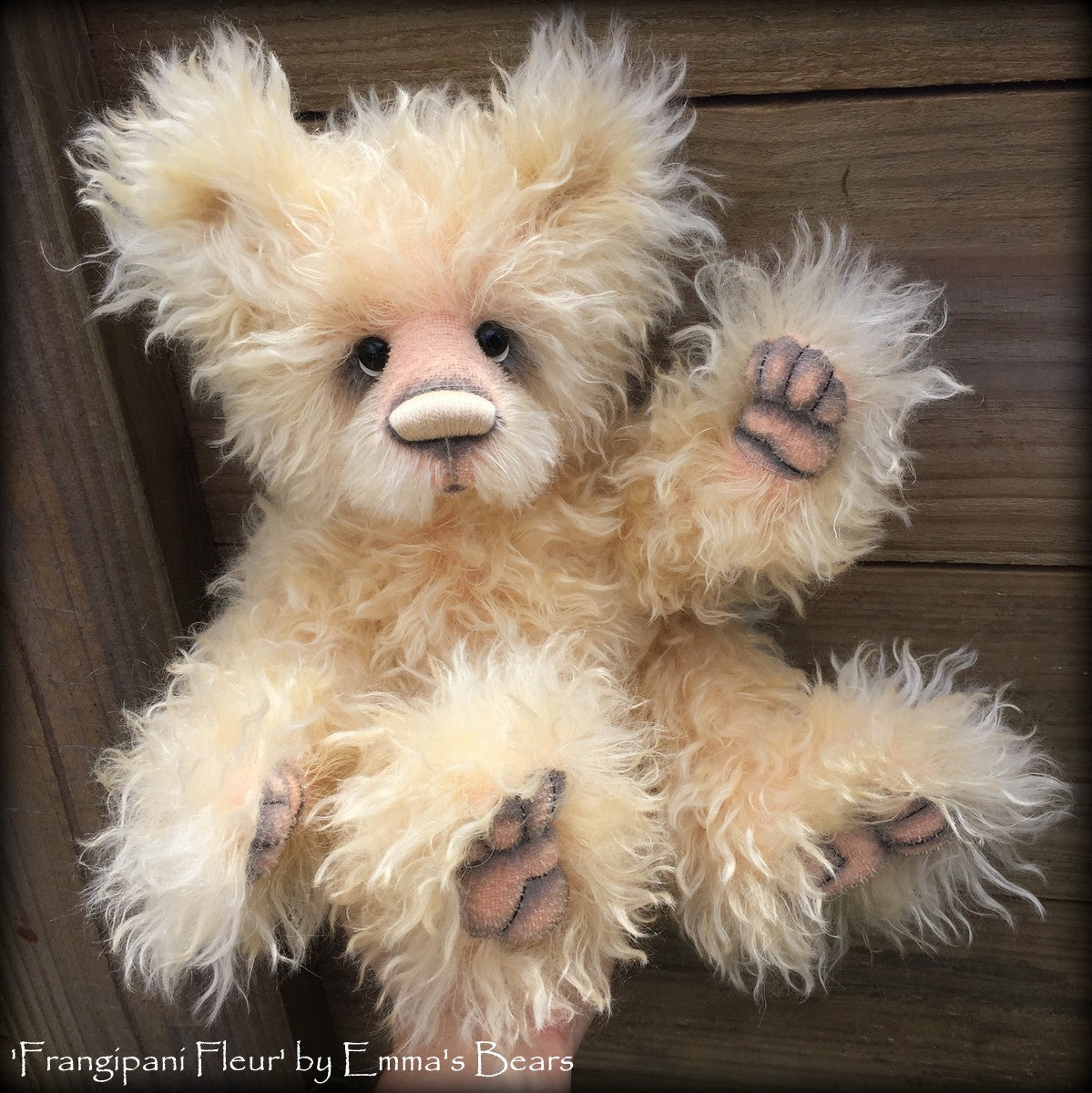 Frangipani Fleur - 17in MOHAIR Artist toddler style Bear by Emmas Bears - OOAK