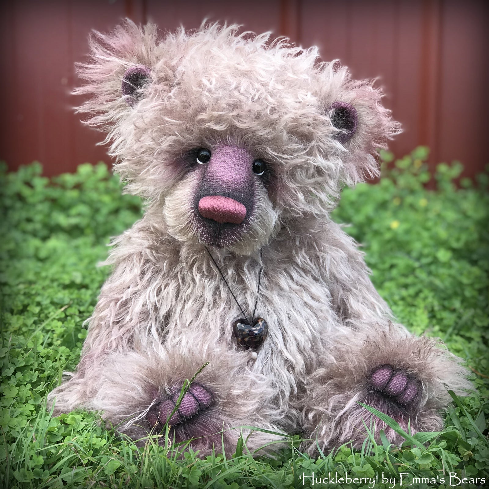 Huckleberry - 17" hand-dyed mohair Artist Bear by Emma's Bears - OOAK