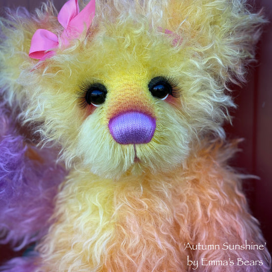 Autumn Sunshine - 18" Hand-Dyed Mohair Artist Baby Bear by Emma's Bears - OOAK