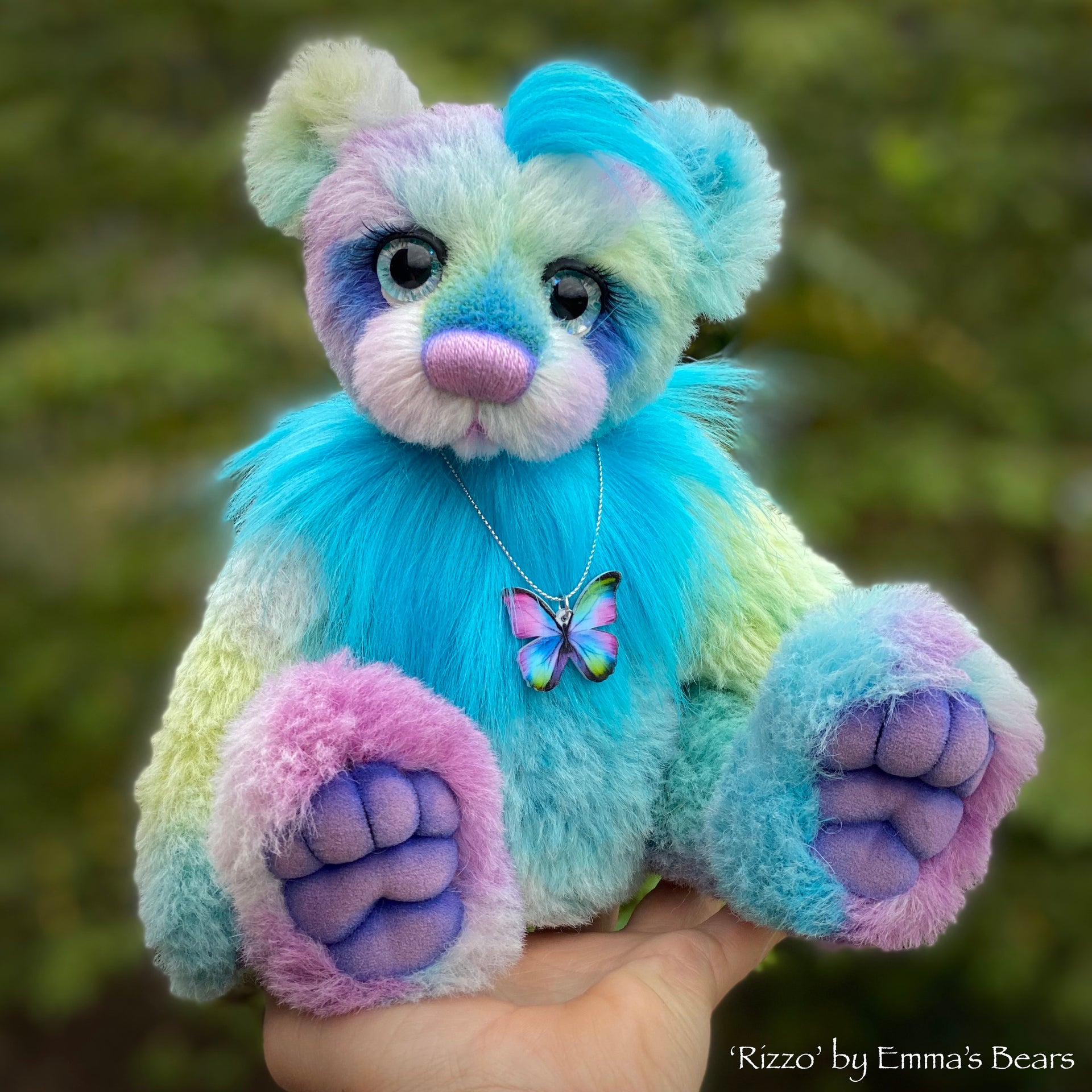 Rizzo - 12" Hand-Dyed Alpaca and faux fur artist bear by Emma's Bears - OOAK