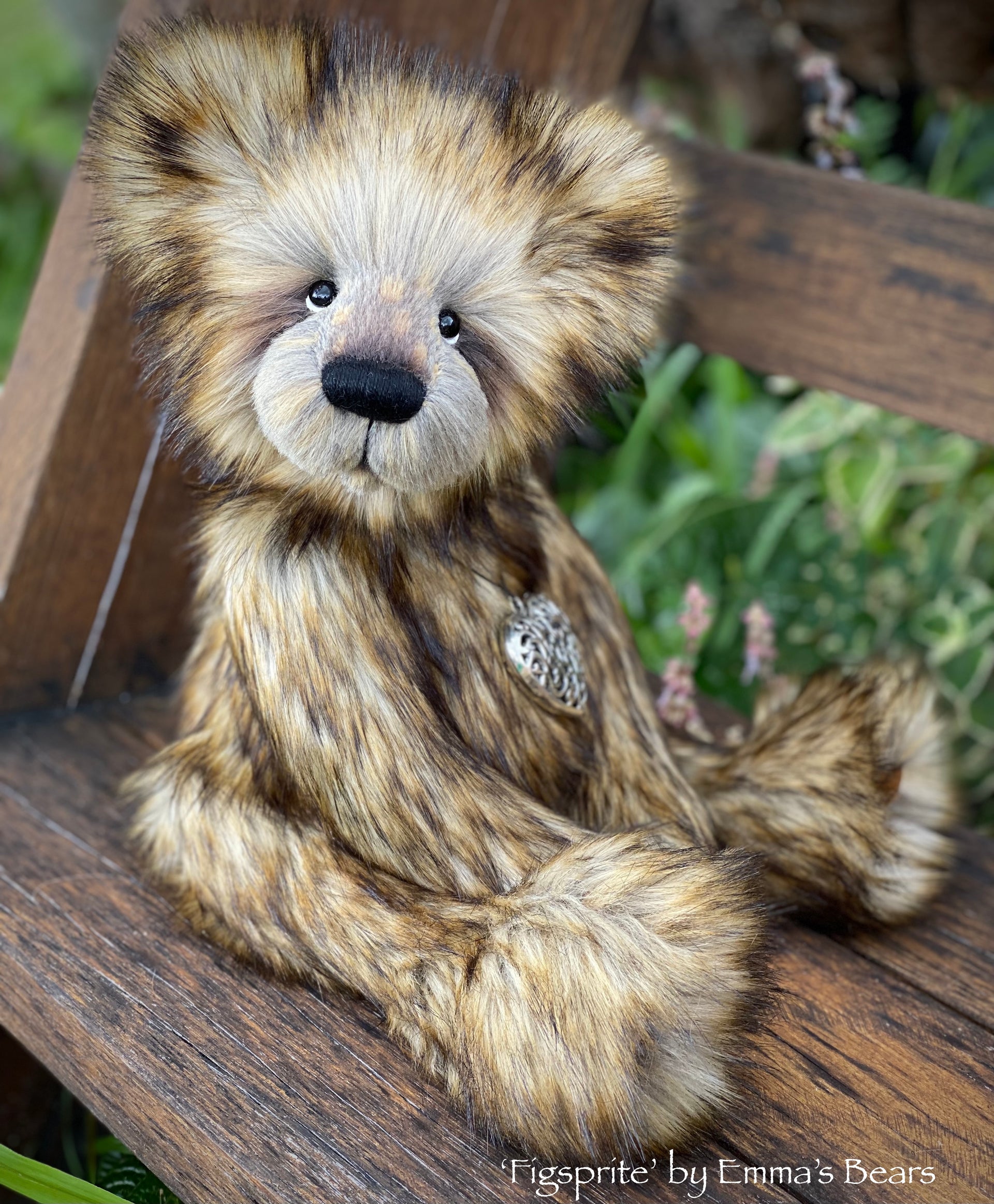 Figsprite - 17.5" skinny faux fur bear by Emmas Bears - OOAK