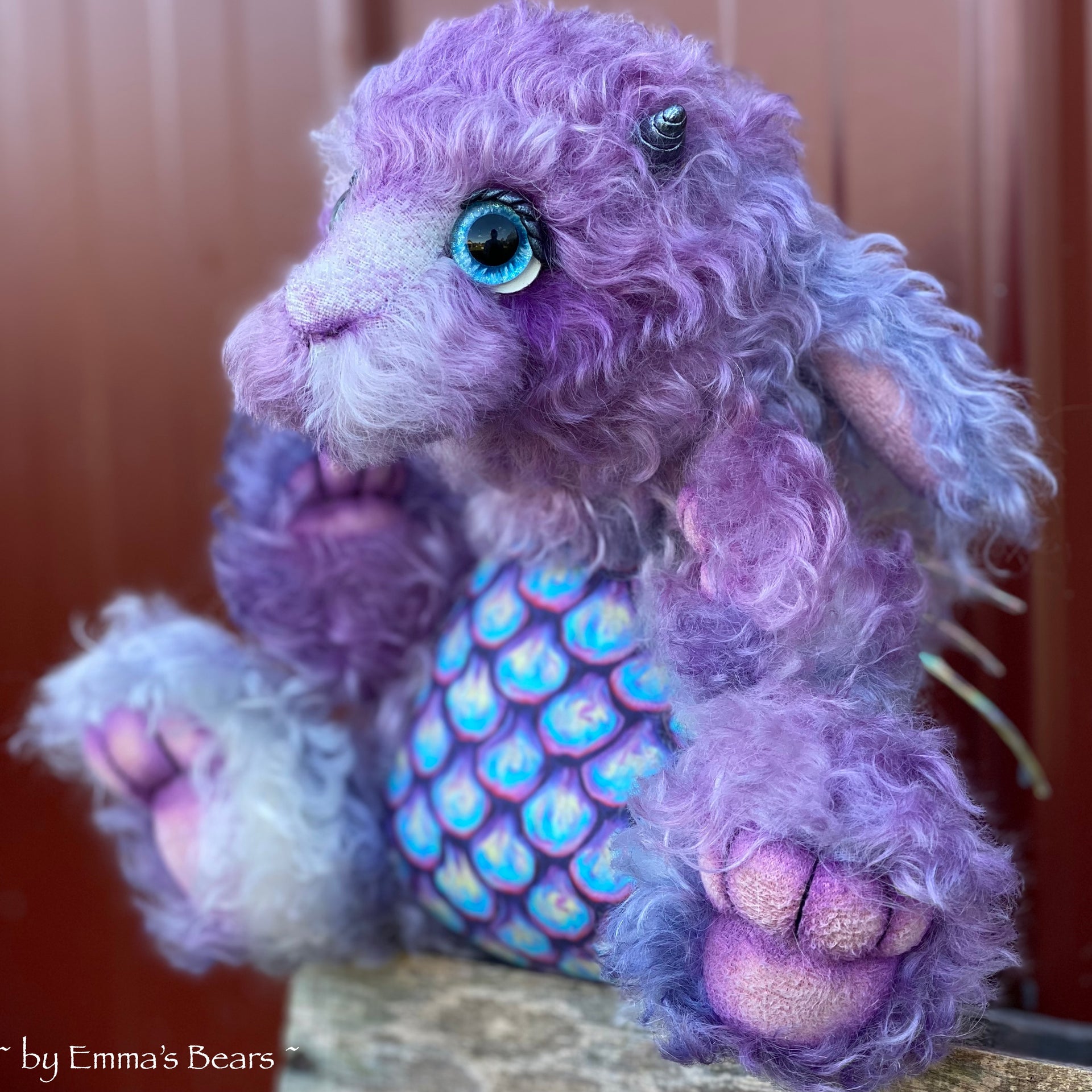 Custom Baby Dragon - 12" kid mohair Artist Baby Dragon by Emmas Bears - OOAK