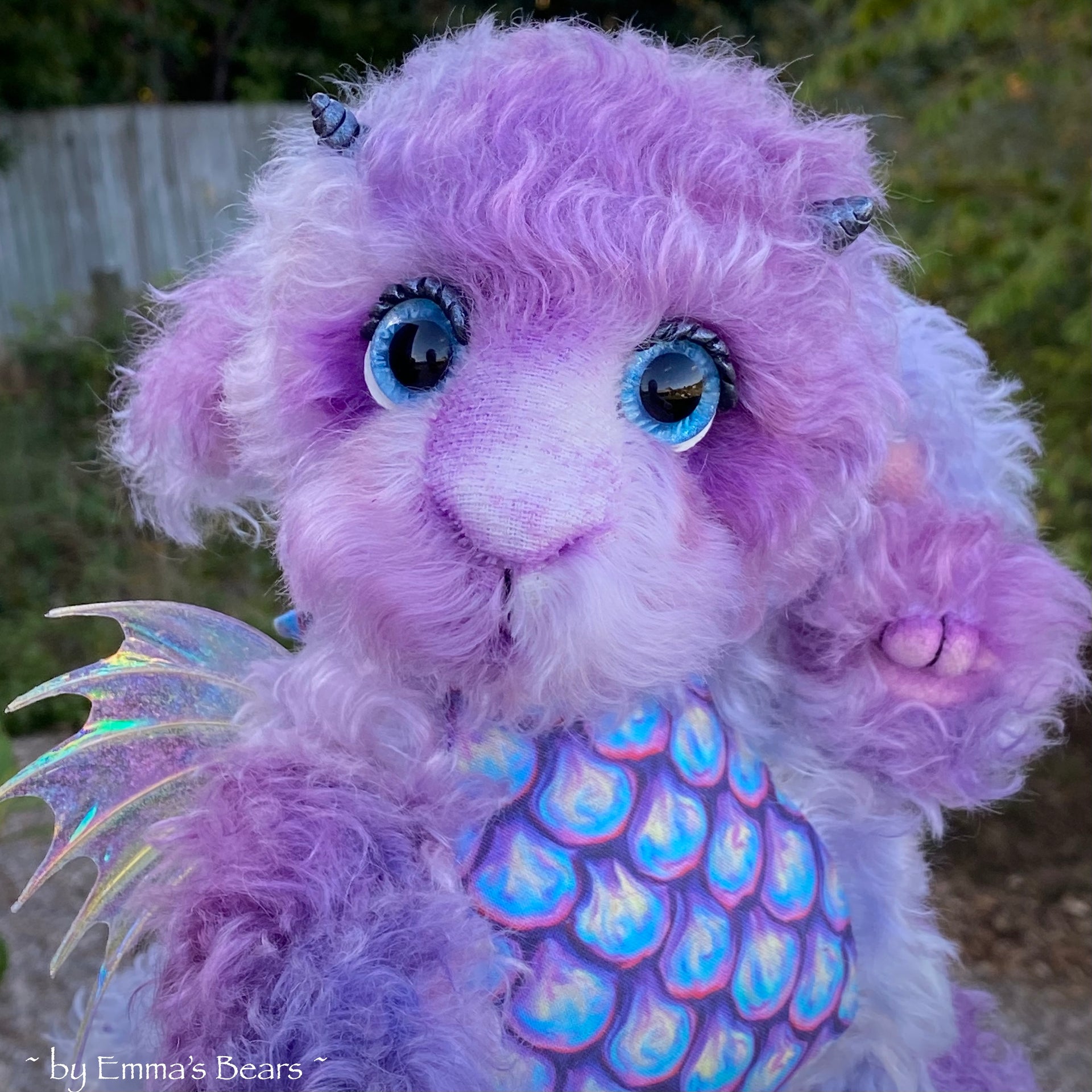 Custom Baby Dragon - 12" kid mohair Artist Baby Dragon by Emmas Bears - OOAK