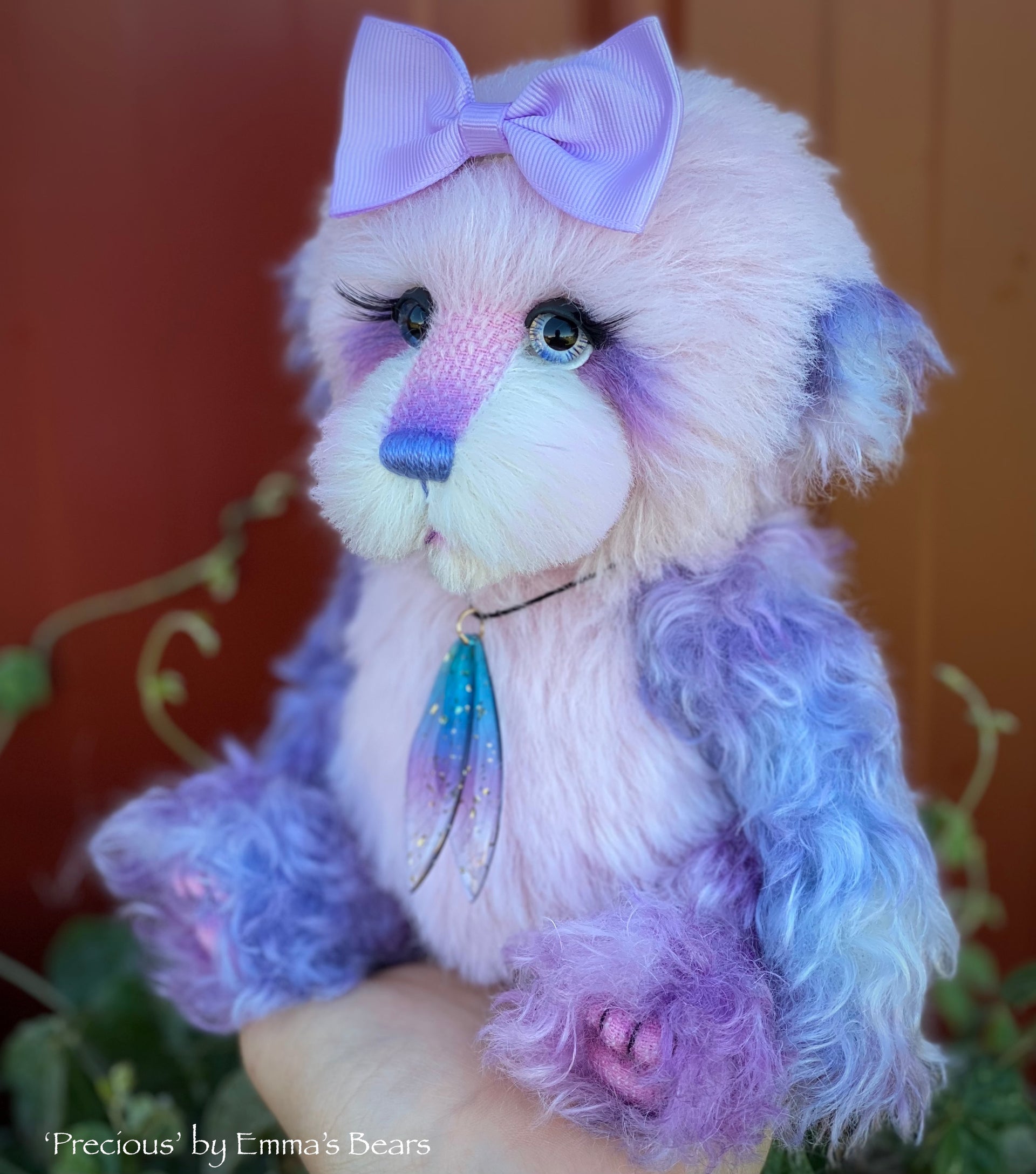 Precious- 9" alpaca and curly kid mohair artist bear by Emma's Bears - OOAK