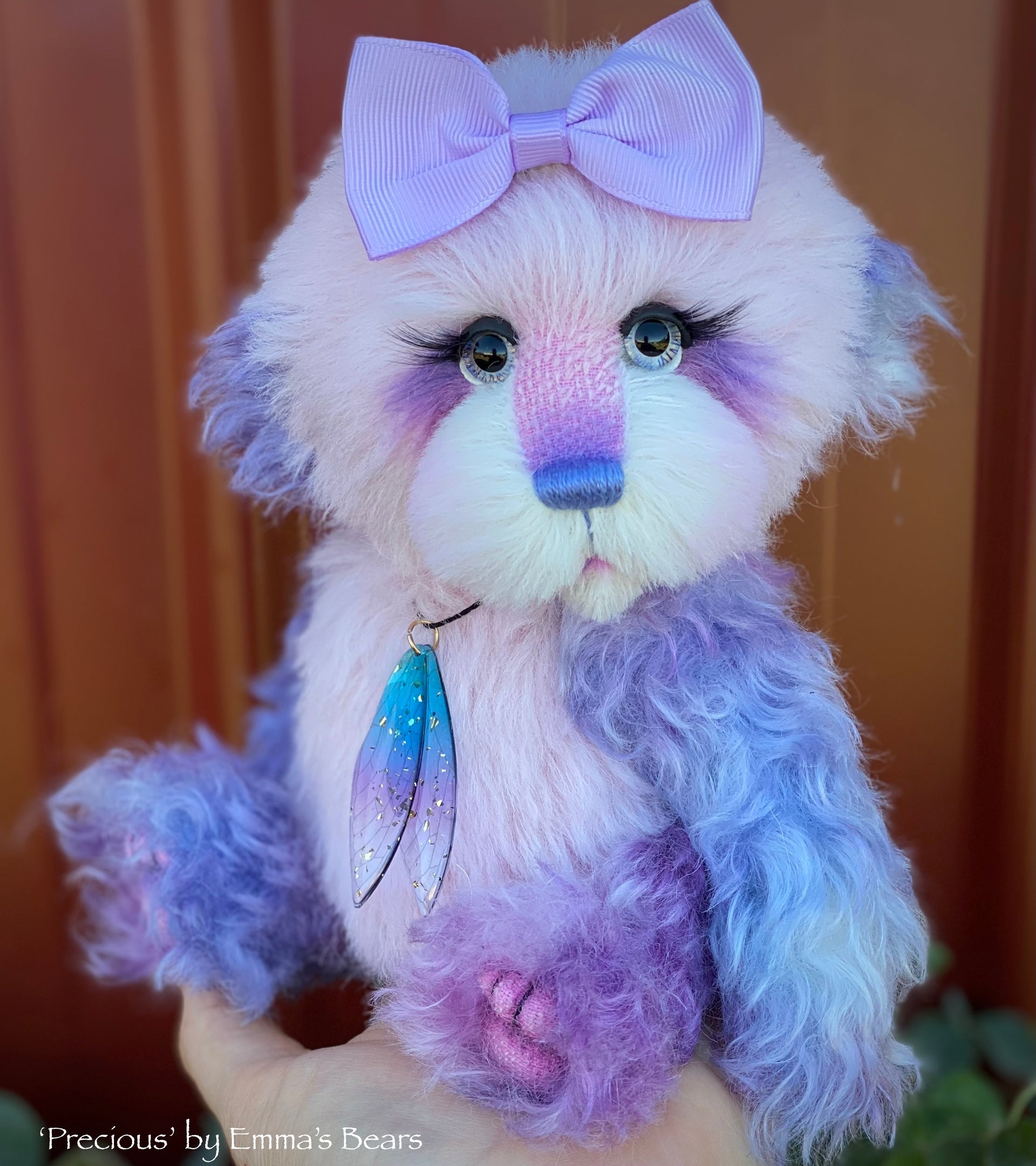 Precious- 9" alpaca and curly kid mohair artist bear by Emma's Bears - OOAK