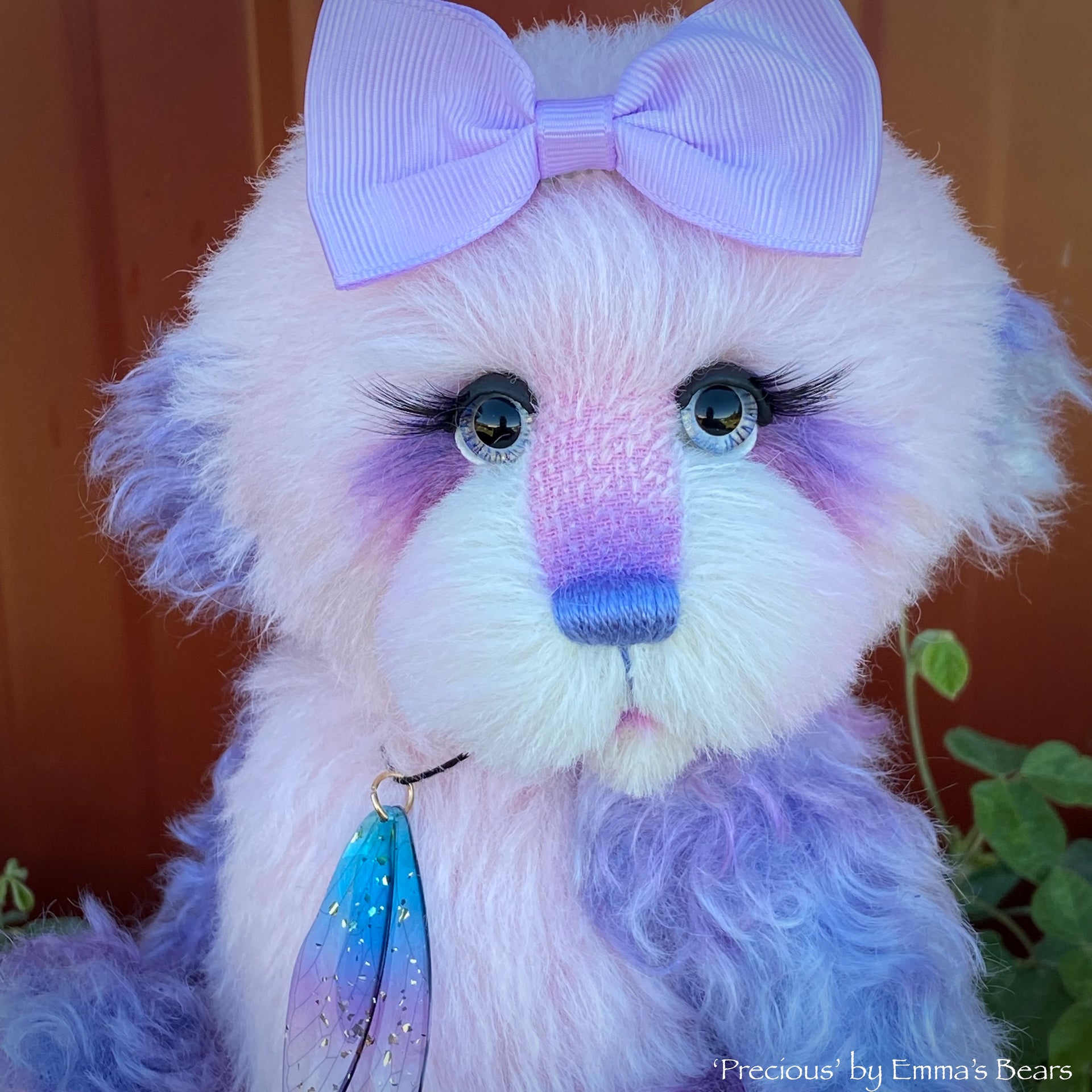 Precious- 9" alpaca and curly kid mohair artist bear by Emma's Bears - OOAK