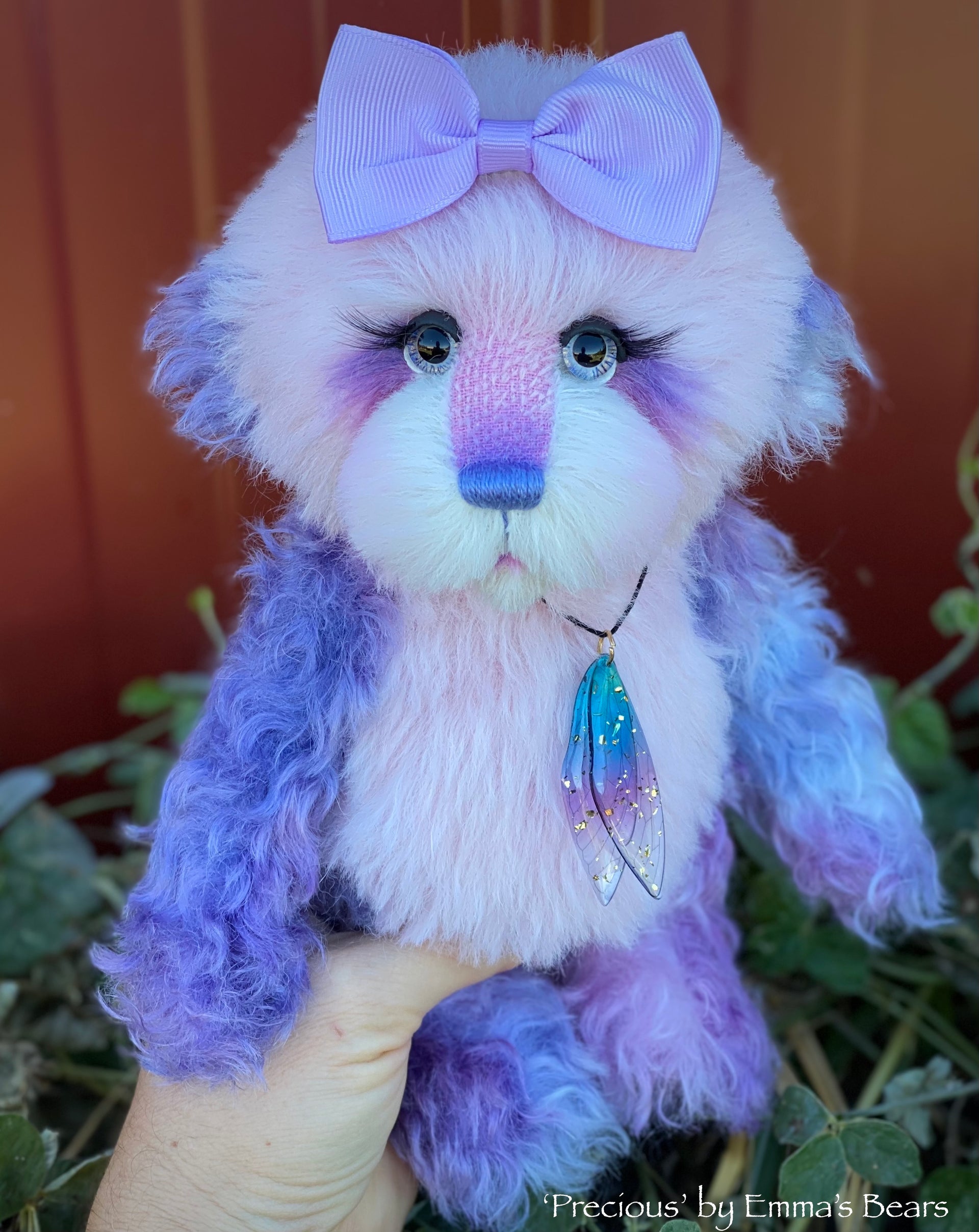 Precious- 9" alpaca and curly kid mohair artist bear by Emma's Bears - OOAK