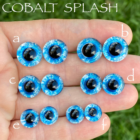 Hand Painted Eyes - Cobalt Splash