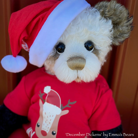 December Dickens - 18" Christmas 2020 MOHAIR Artist toddler style Bear by Emma's Bears - OOAK