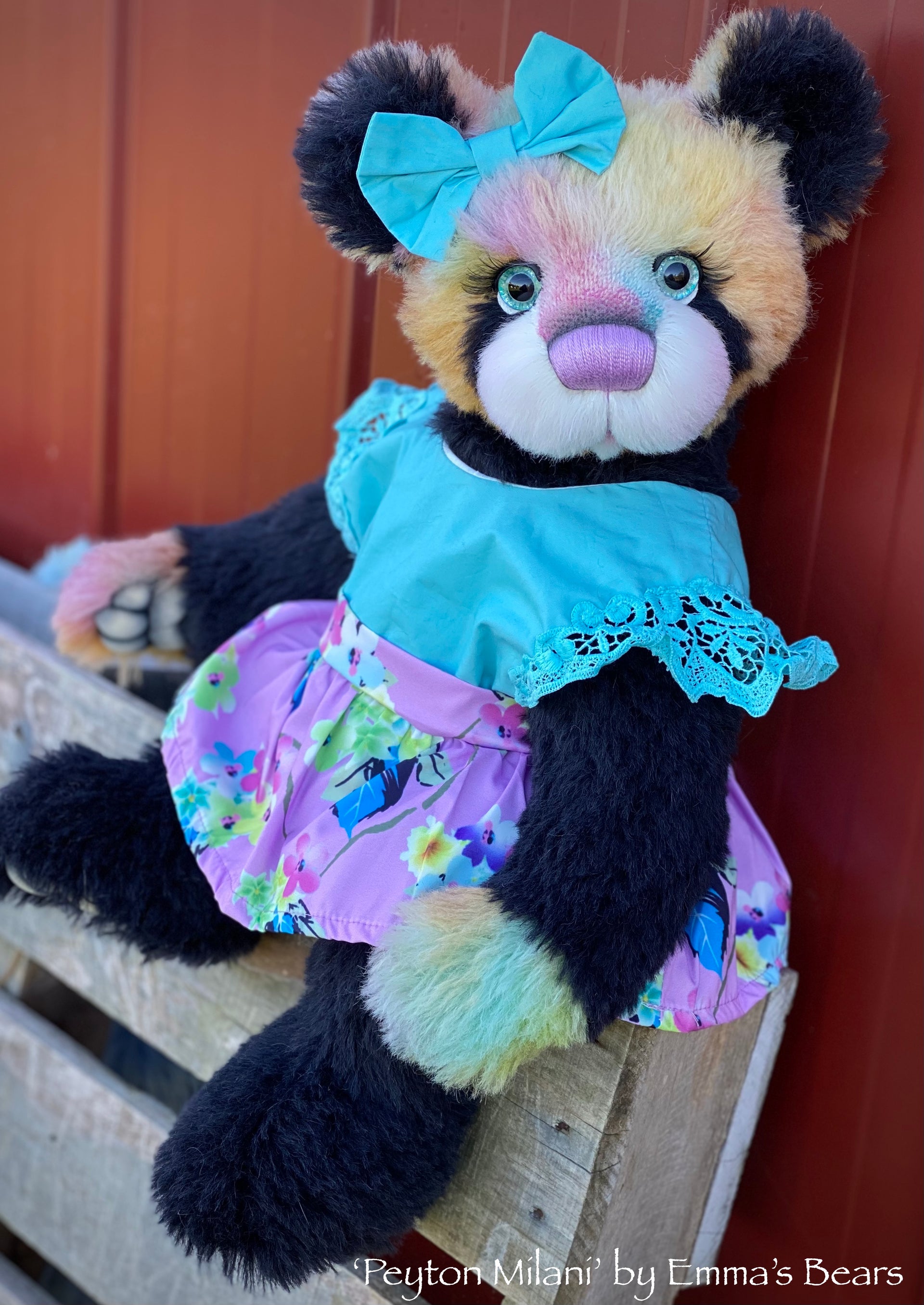 Peyton Milani - 21" Alpaca Toddler Artist Bear by Emma's Bears - OOAK