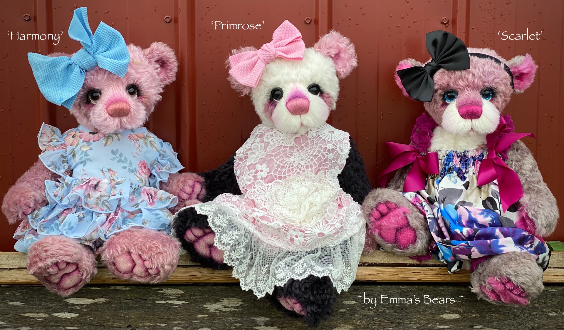 Primrose - 18" Hand-dyed mohair Artist Baby Bear by Emma's Bears - OOAK