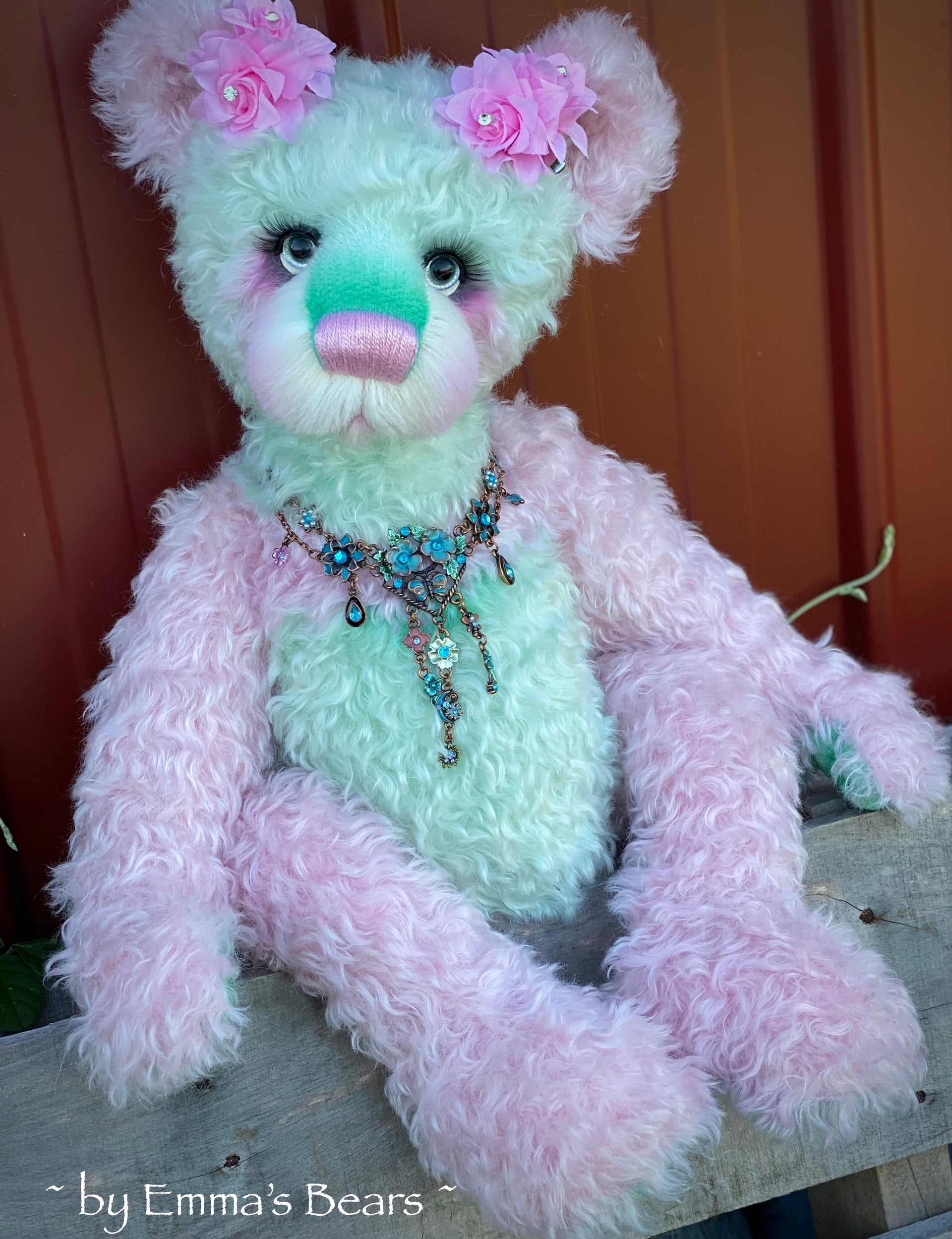 Garlanda - 20" Hand-Dyed Mohair Artist Baby Bear by Emma's Bears - OOAK