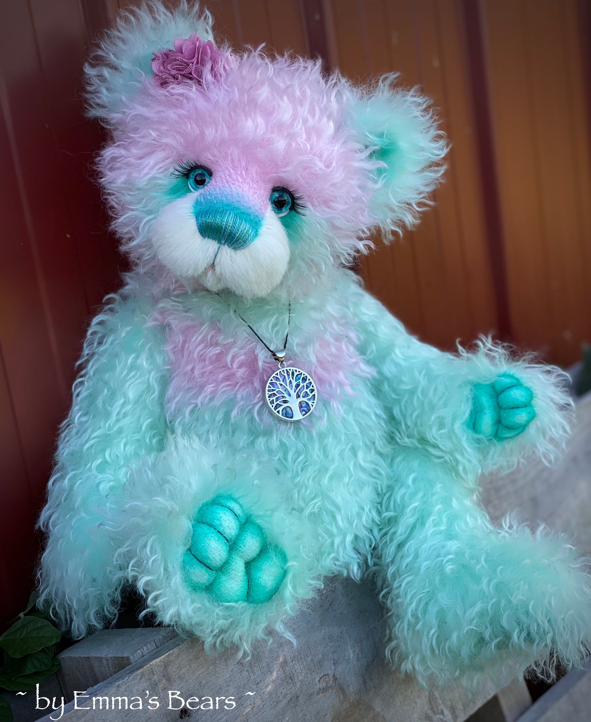 Pippin - 18" Hand-Dyed Mohair Artist Baby Bear by Emma's Bears - OOAK