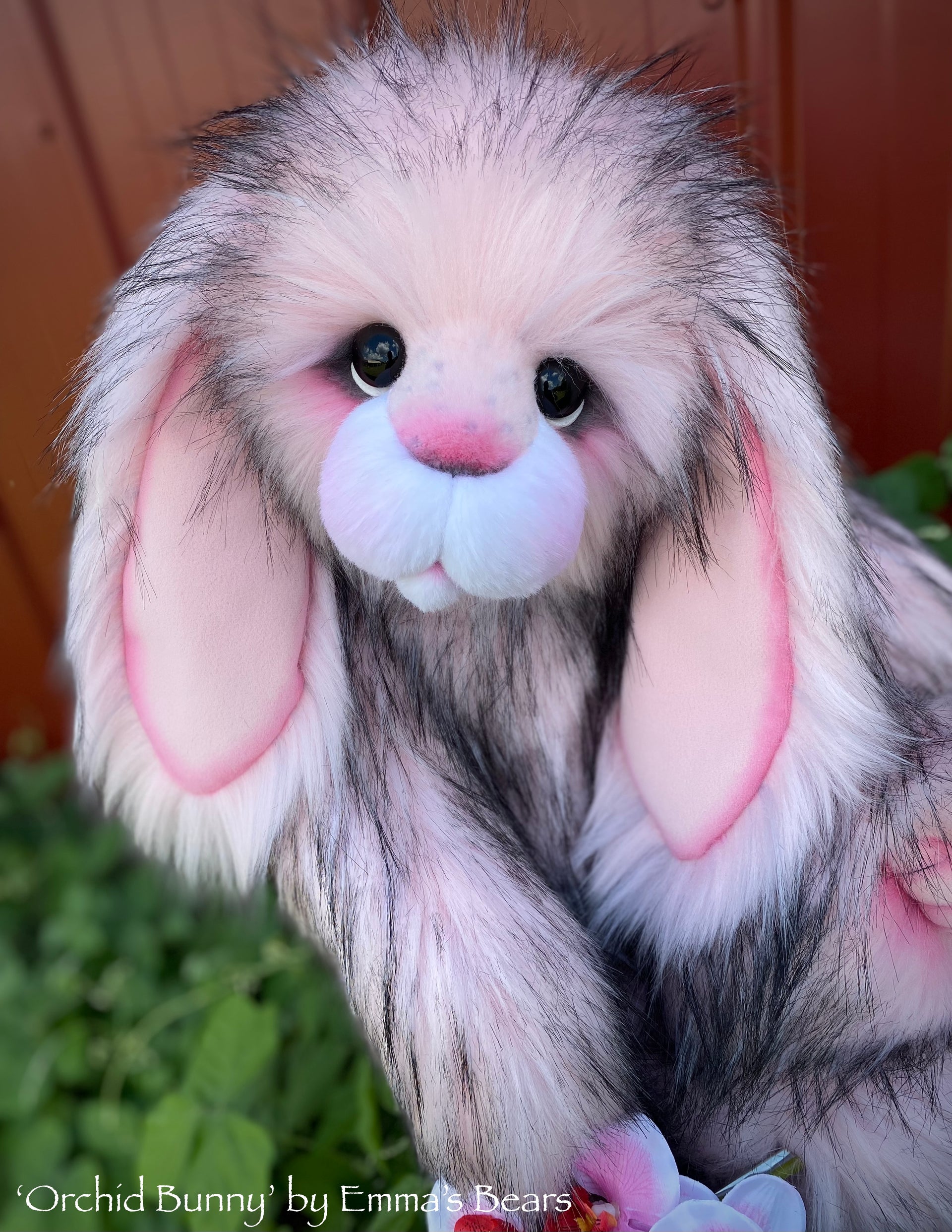 Orchid Bunny - 21" faux fur artist bunny by Emma's Bears - OOAK